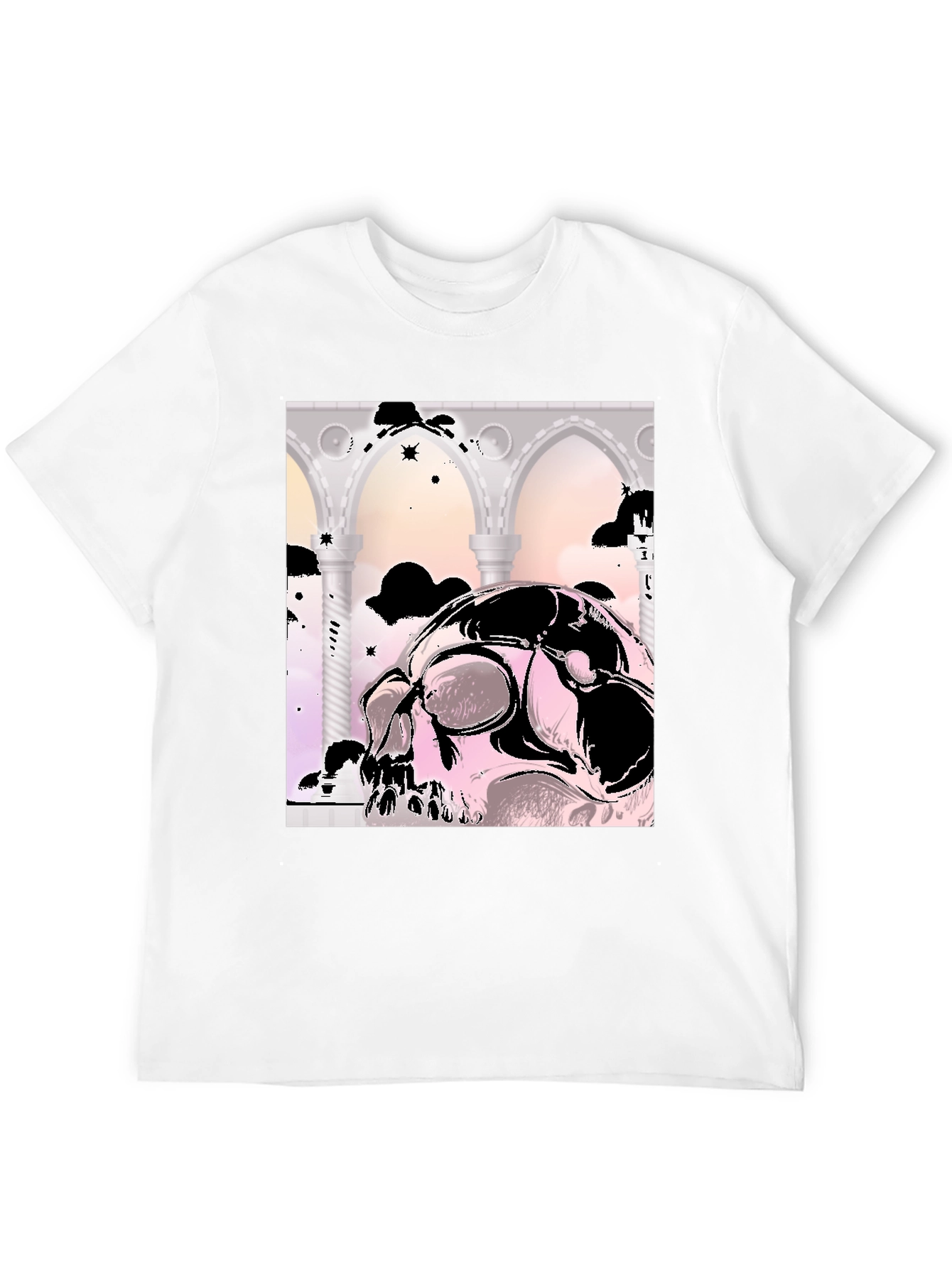 Skull & Arches Graphic Tee - Edgy Style