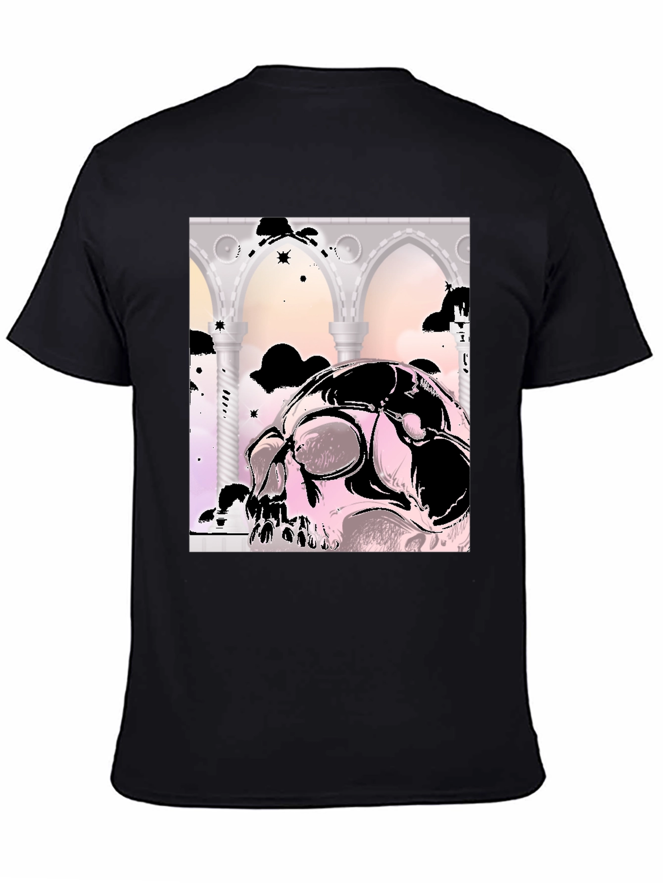 Skull & Arches Graphic Tee - Edgy Style