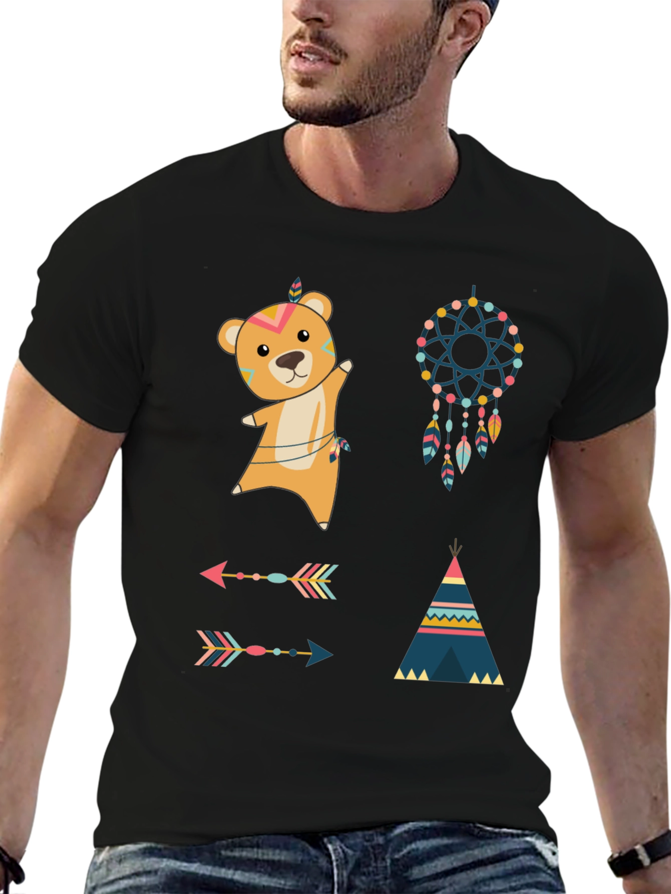 Tribal Bear Graphic Tee