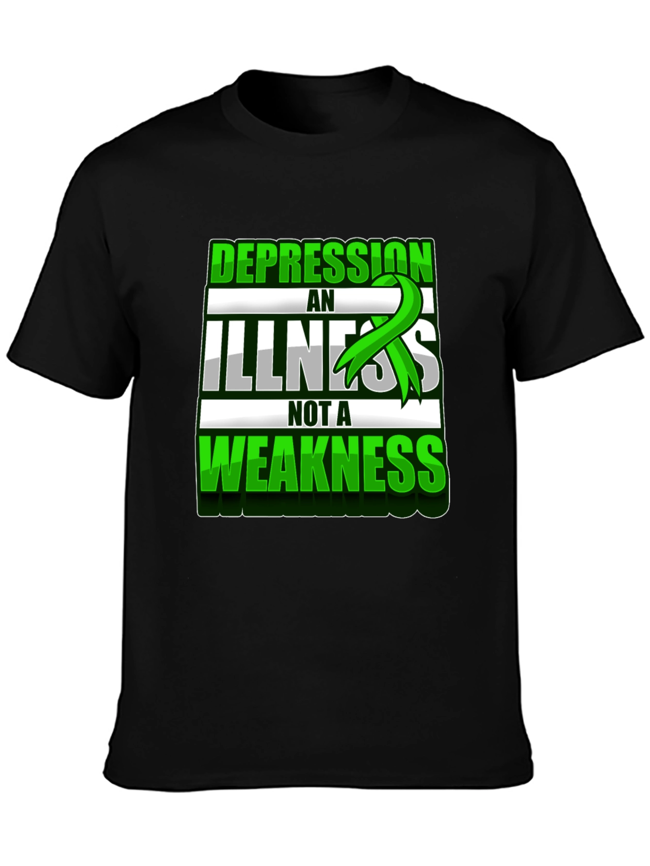 Depression Awareness T-Shirt - Illness Not Weakness