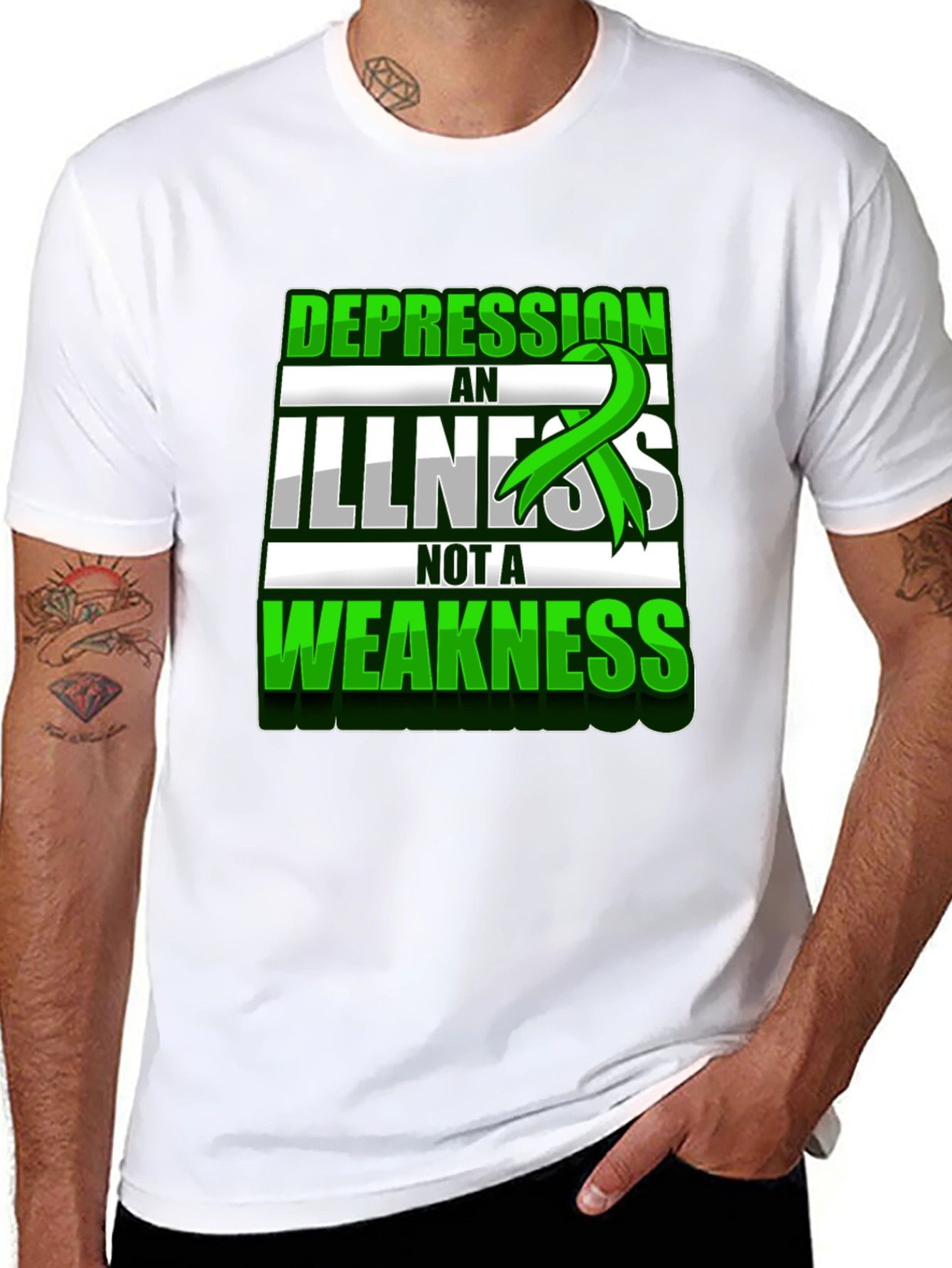Depression Awareness T-Shirt - Illness Not Weakness