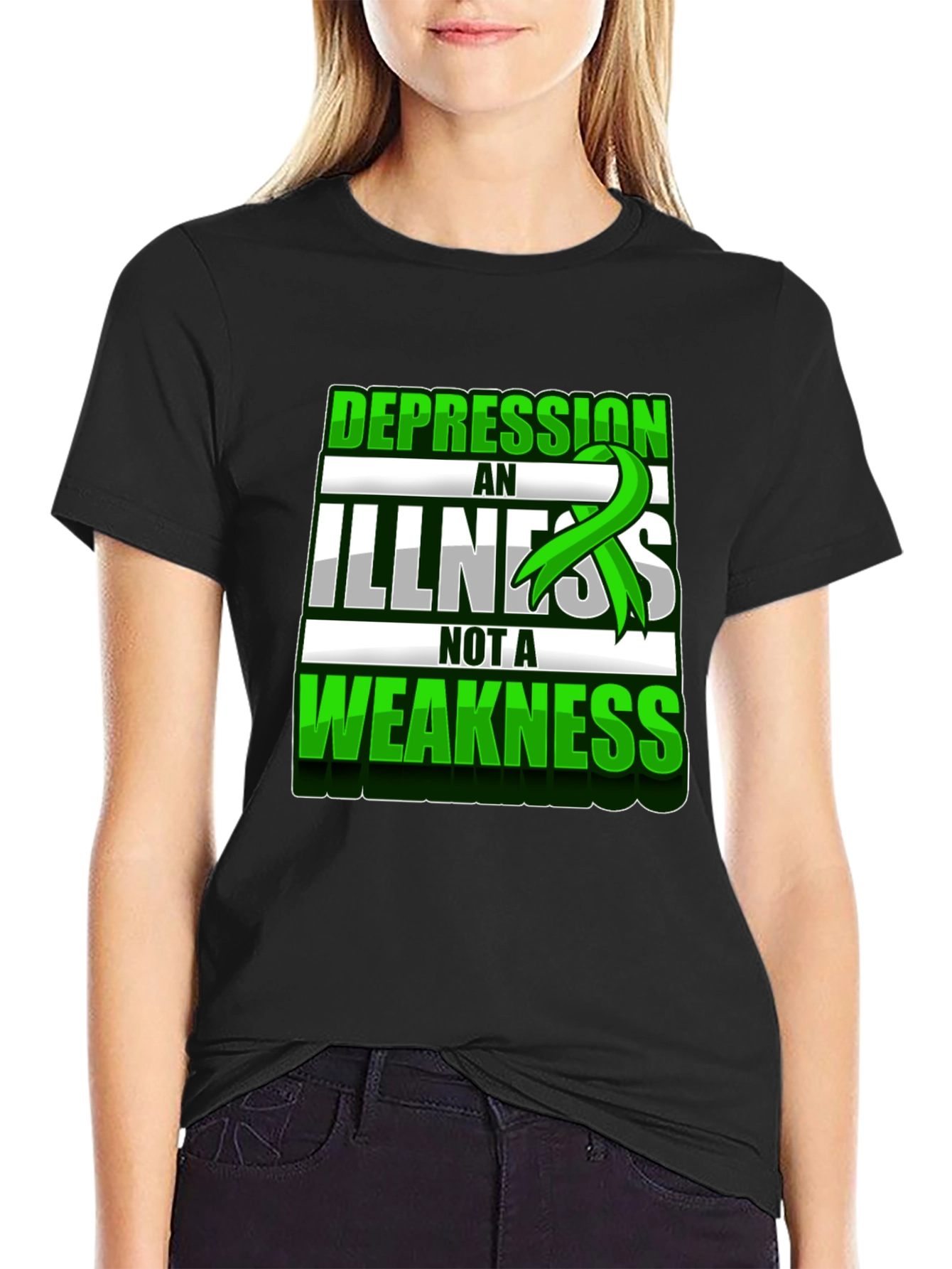 Depression Awareness T-Shirt - Illness Not Weakness