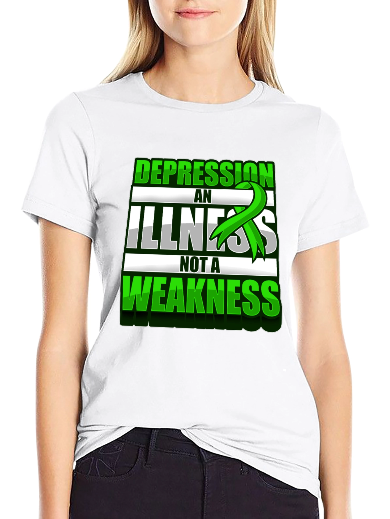Depression Awareness T-Shirt - Illness Not Weakness
