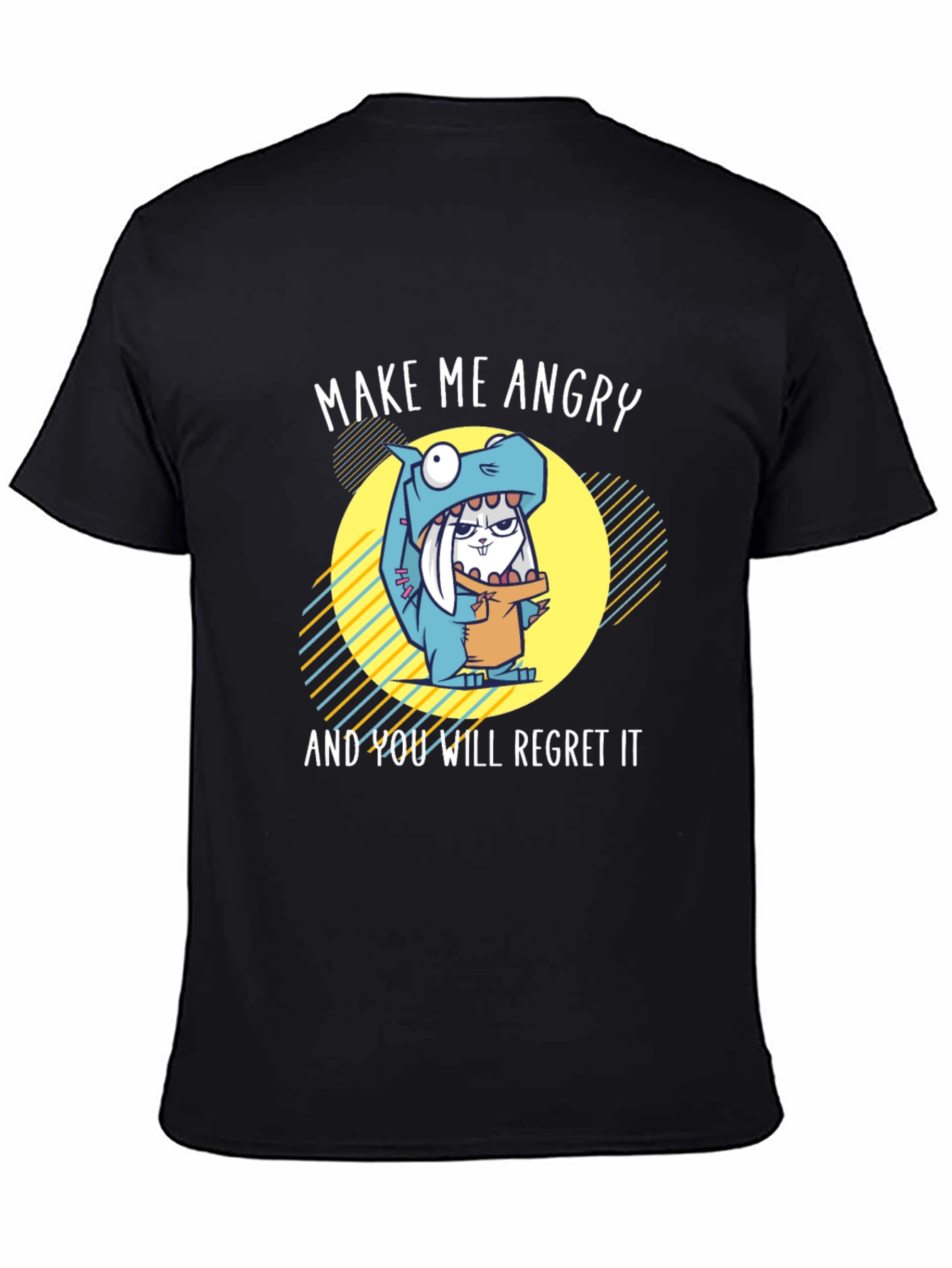 Funny Angry Bunny Dinosaur T-Shirt