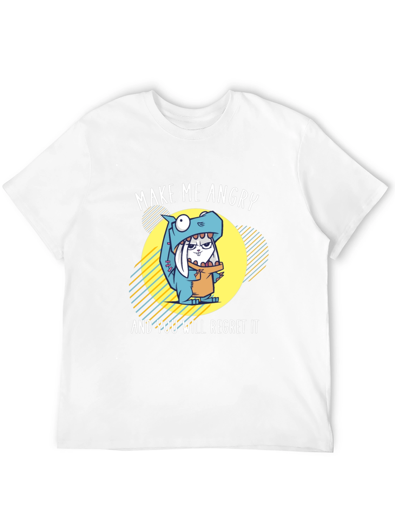 Funny Angry Bunny Dinosaur T-Shirt