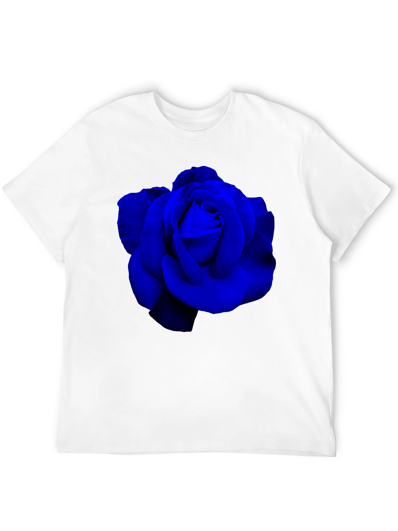 Blue Rose Graphic T-Shirt - Mens Black Tee