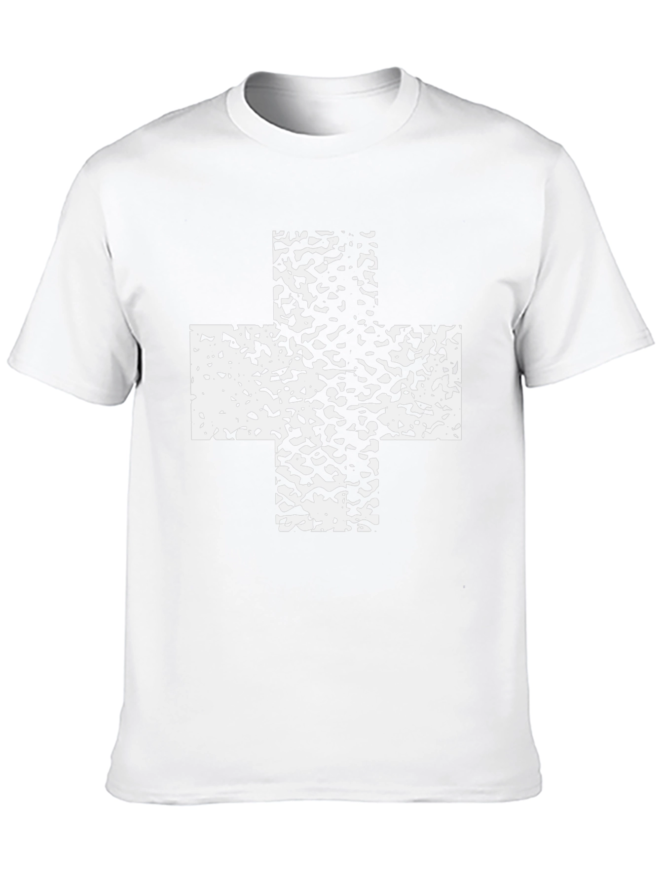 Abstract Cross Graphic Black T-Shirt