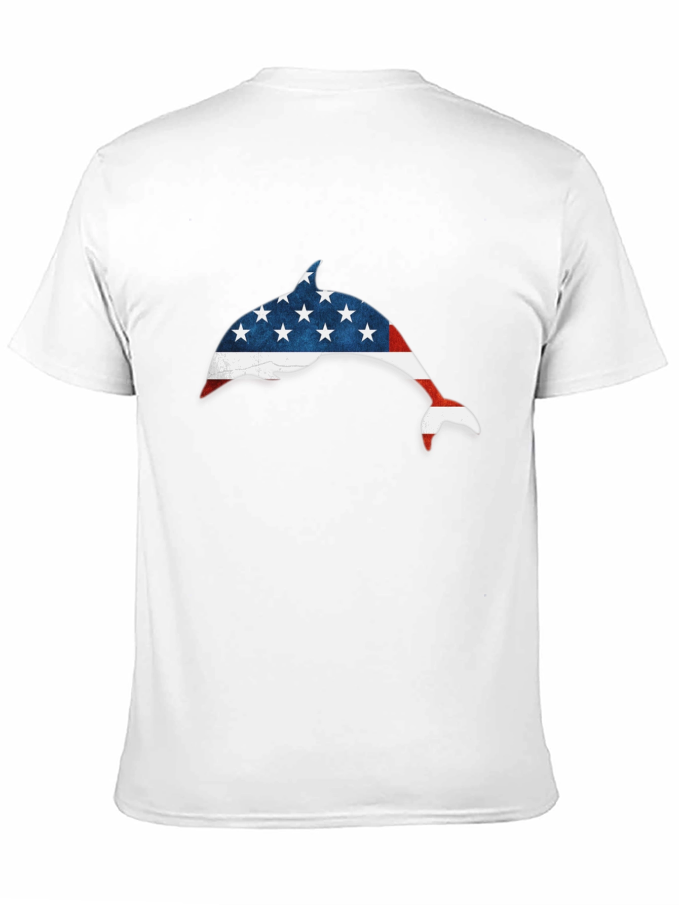 American Flag Dolphin Graphic Tee - Patriotic USA Pride