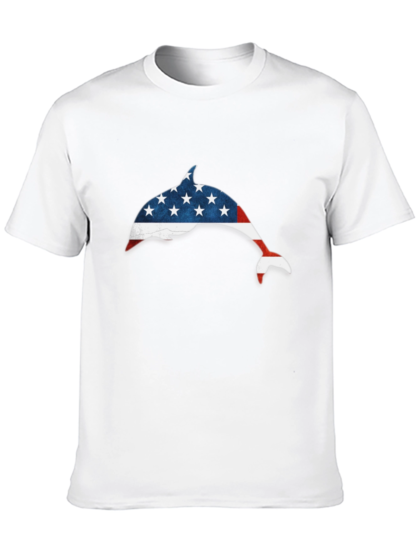 American Flag Dolphin Graphic Tee - Patriotic USA Pride