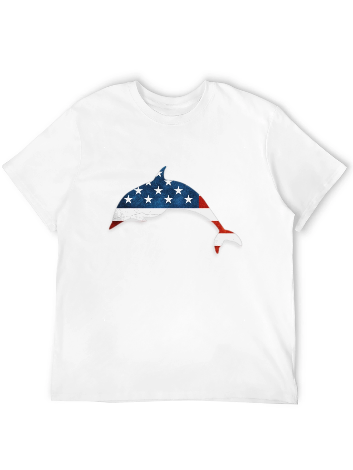 American Flag Dolphin Graphic Tee - Patriotic USA Pride