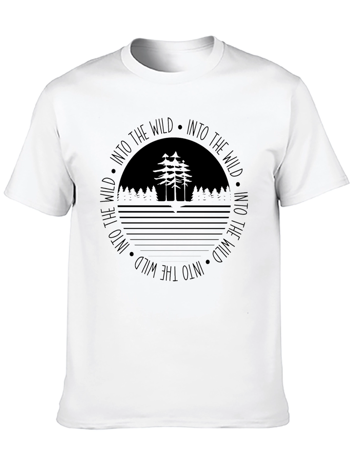 Into The Wild Graphic Black T-Shirt