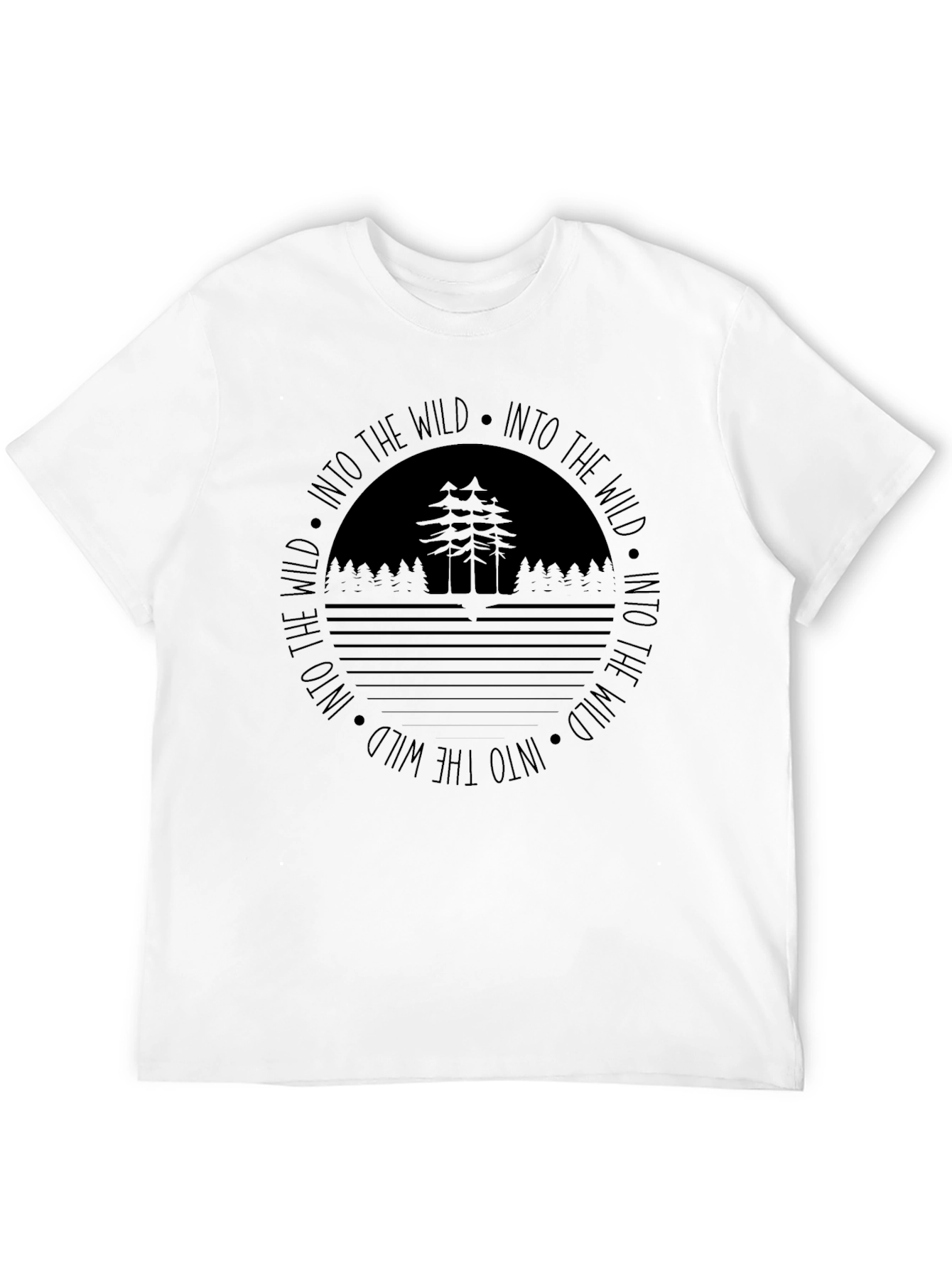 Into The Wild Graphic Black T-Shirt