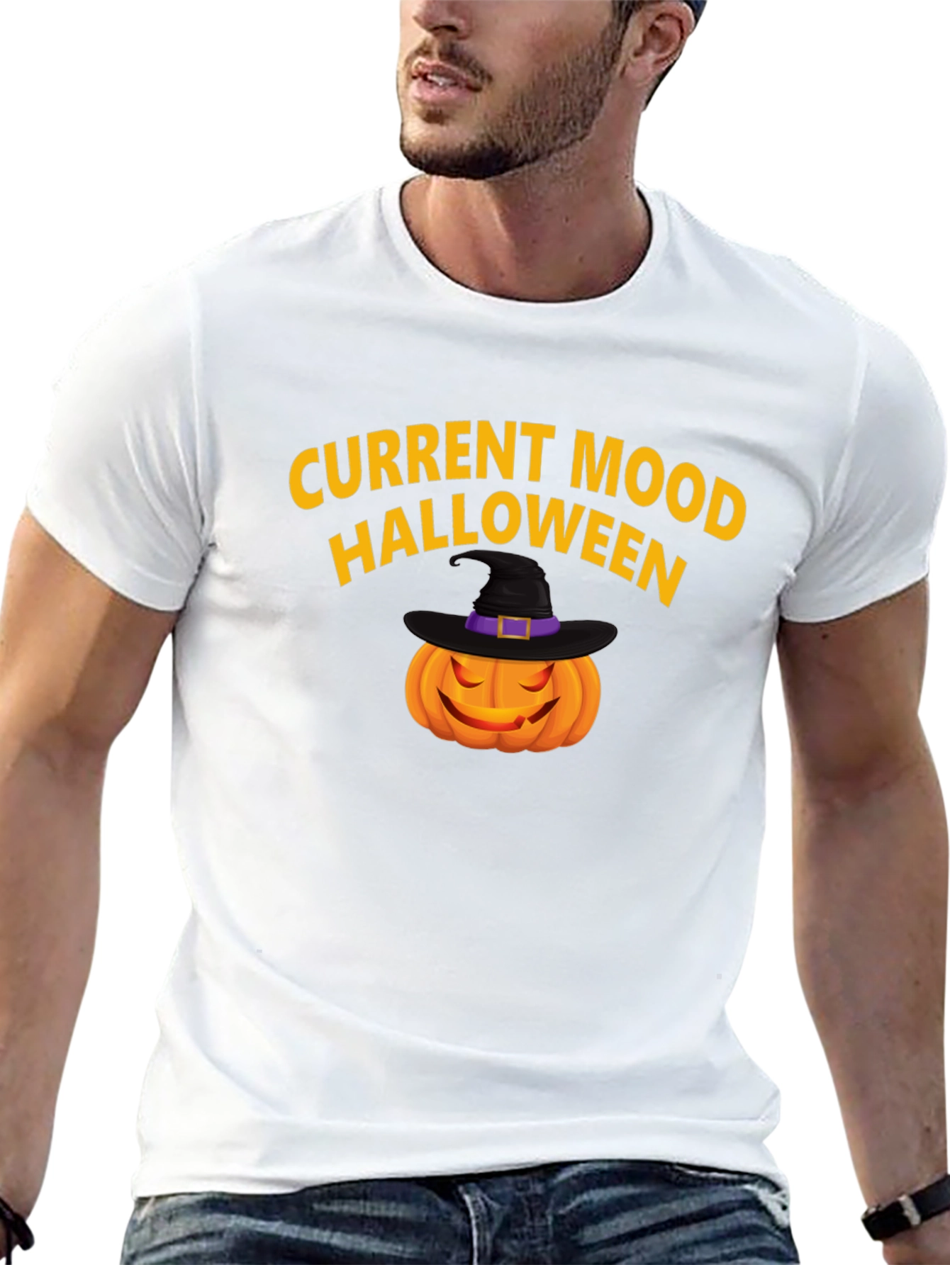 Halloween Mood T-Shirt - Pumpkin Witch Hat