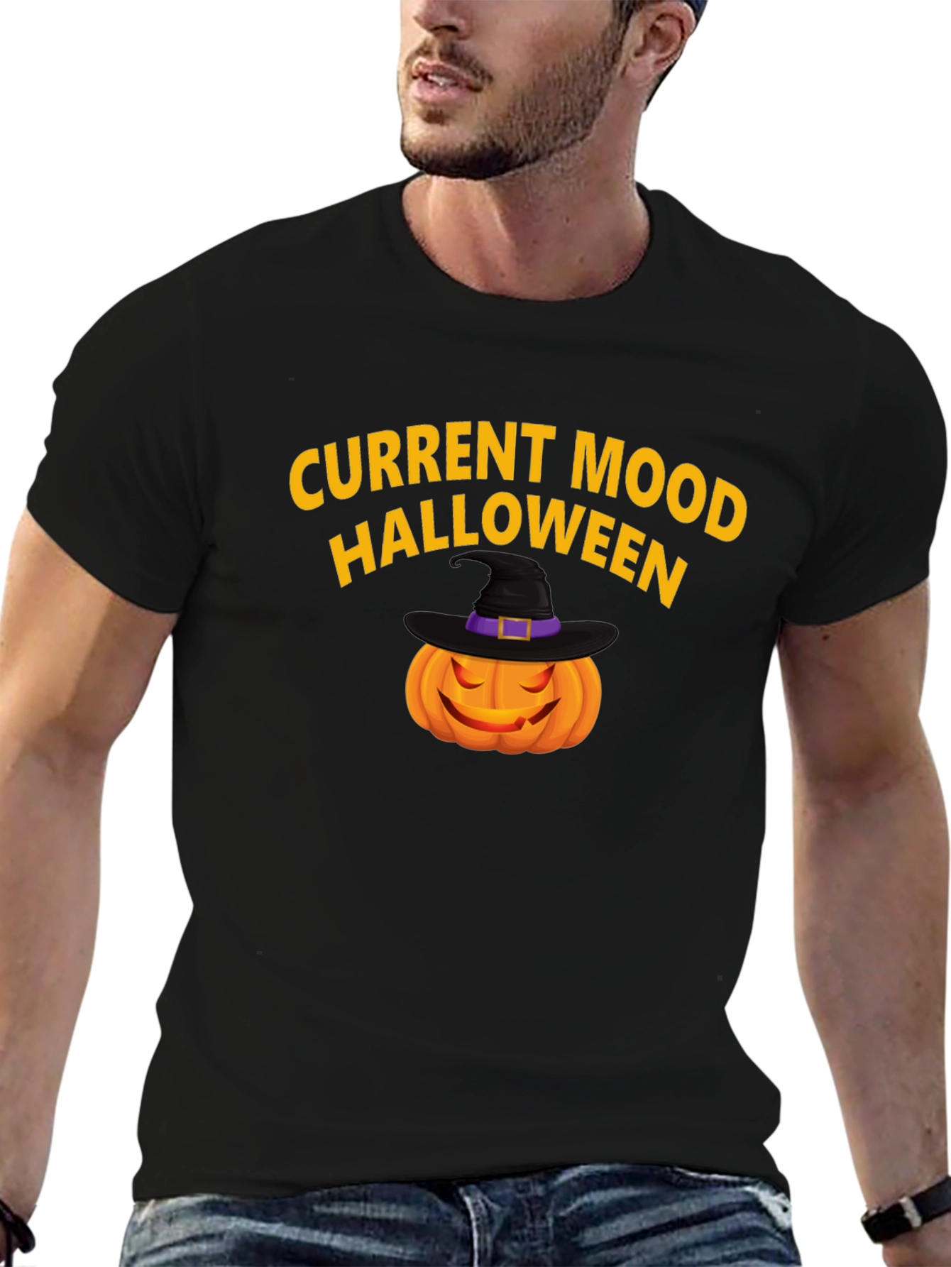 Halloween Mood T-Shirt - Pumpkin Witch Hat