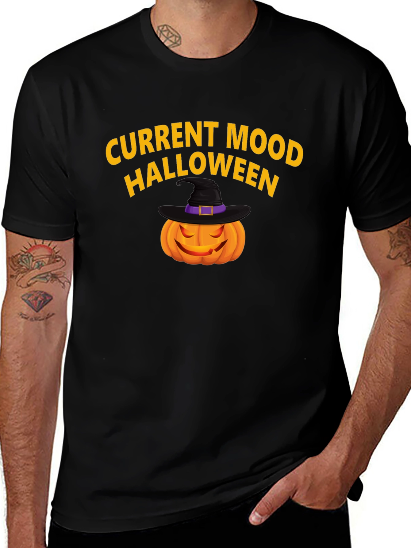 Halloween Mood T-Shirt - Pumpkin Witch Hat