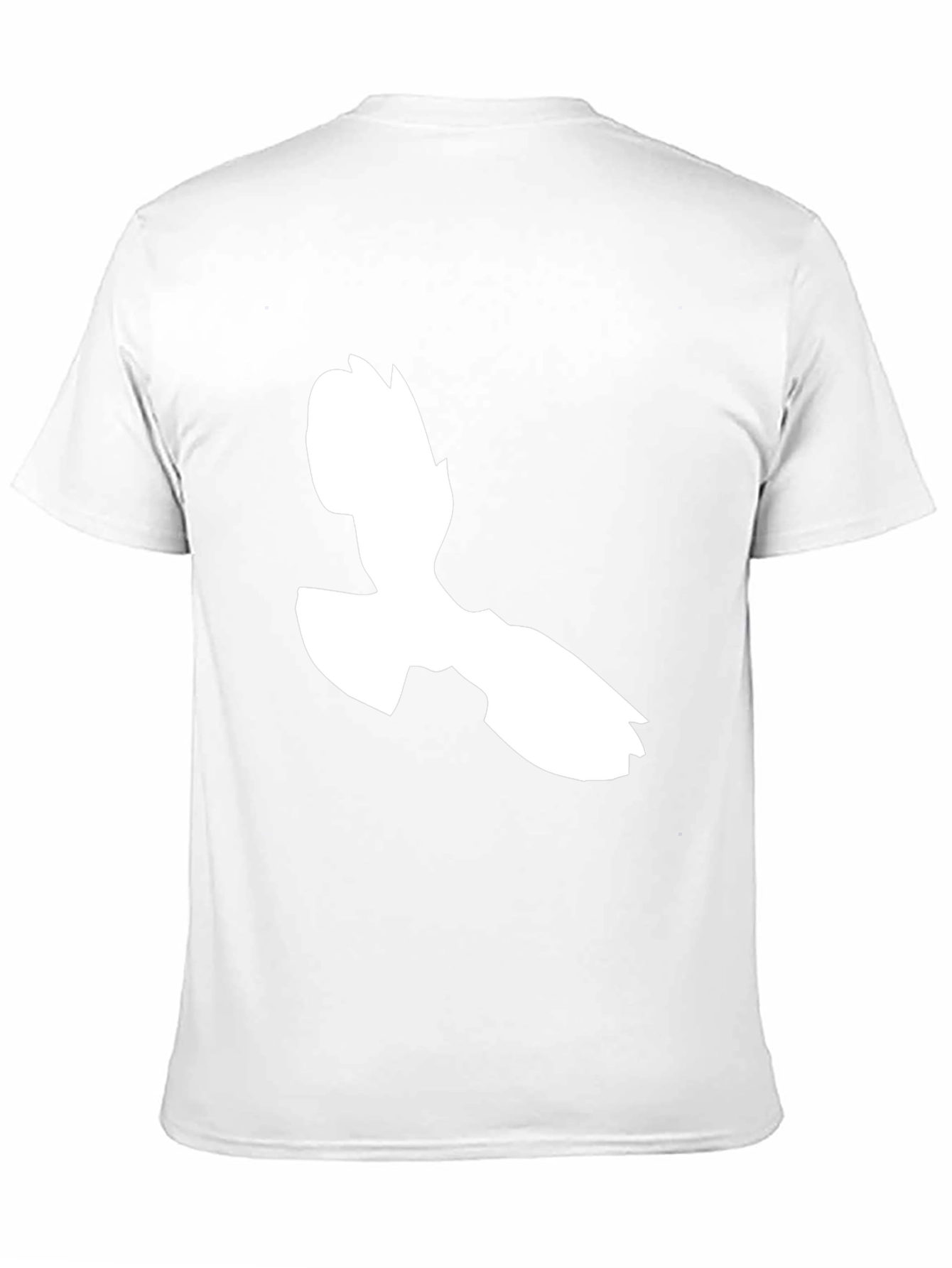 Black T-Shirt with White Bird Graphic