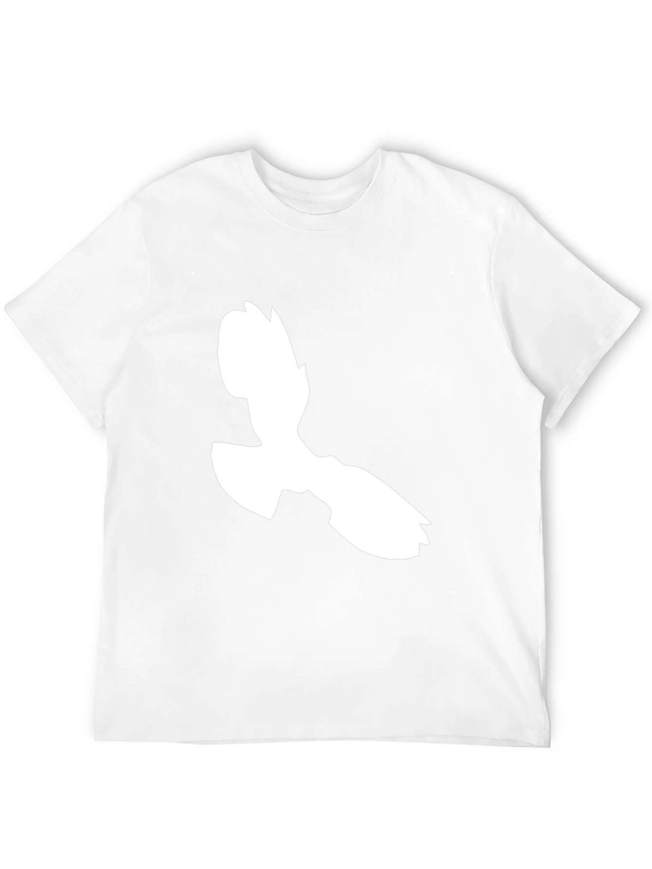 Black T-Shirt with White Bird Graphic
