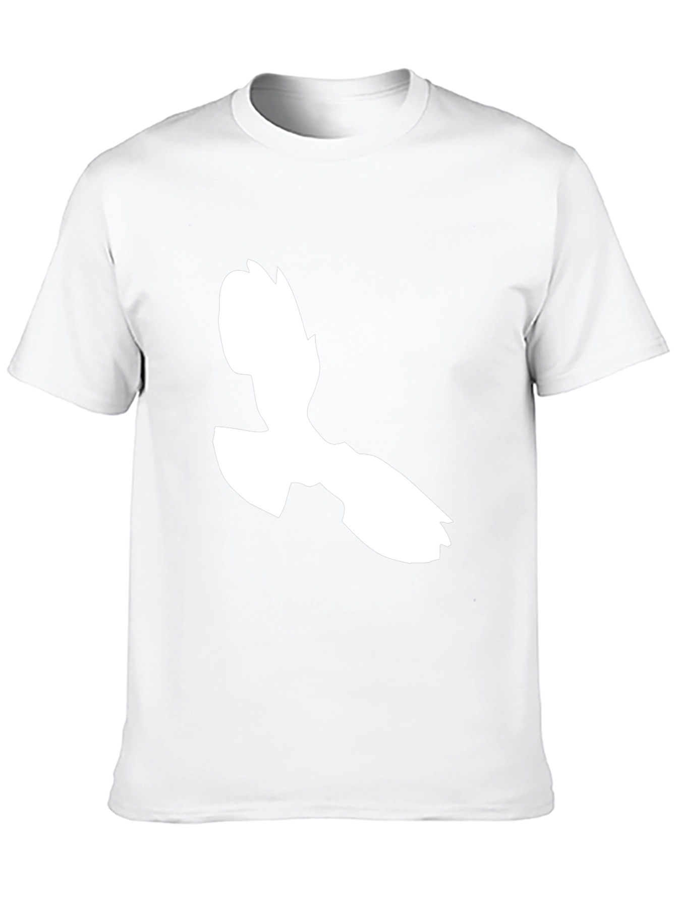 Black T-Shirt with White Bird Graphic