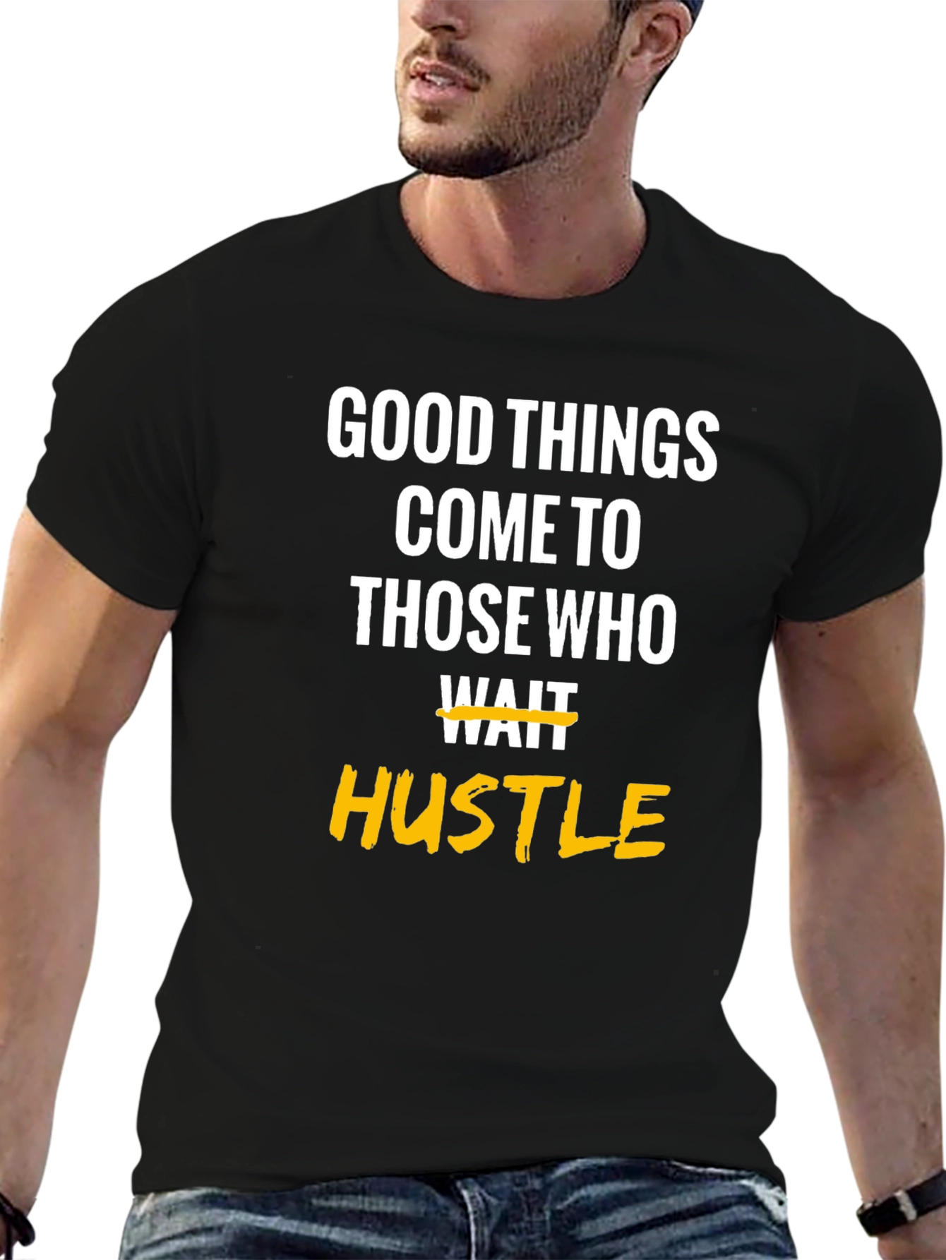 Motivational Hustle Graphic T-Shirt