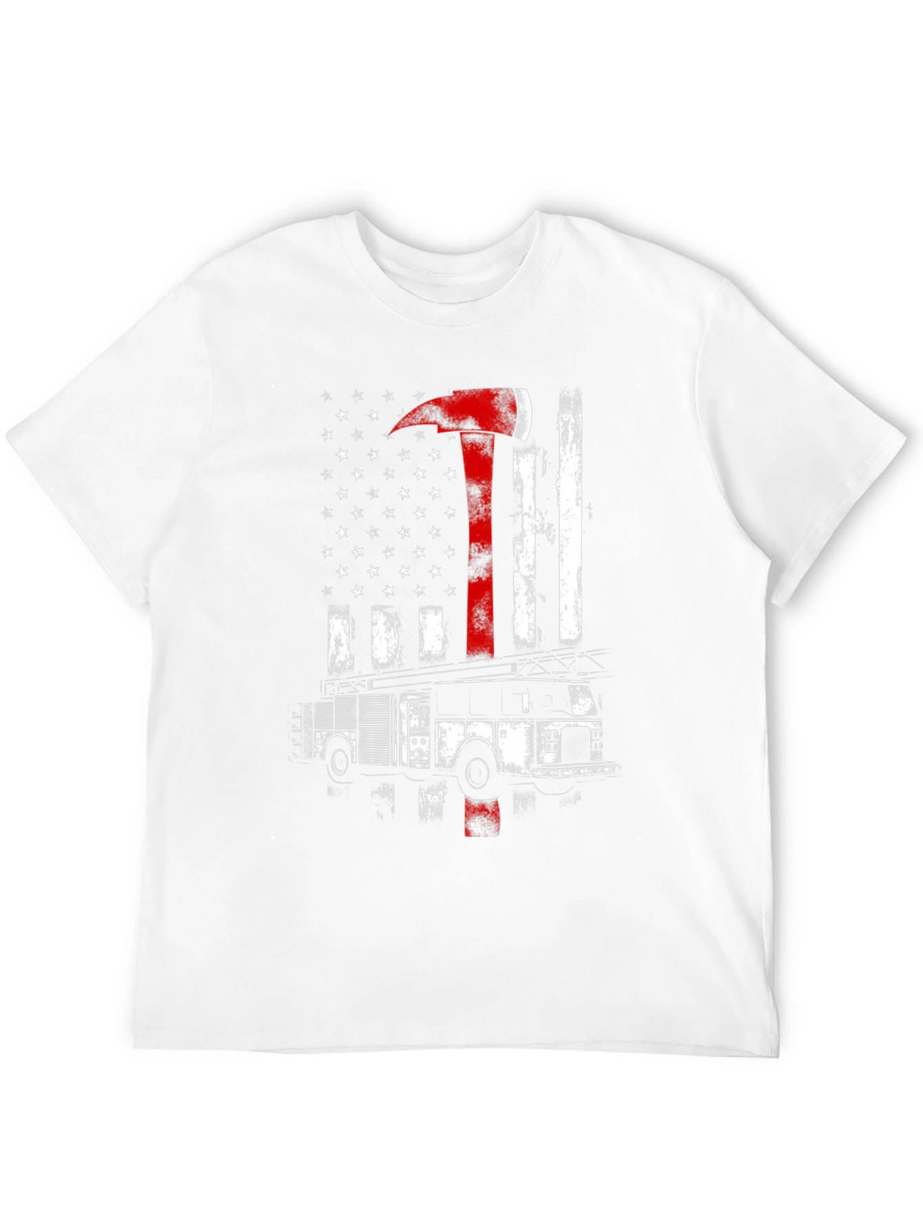 Firefighter American Flag Axe T-Shirt