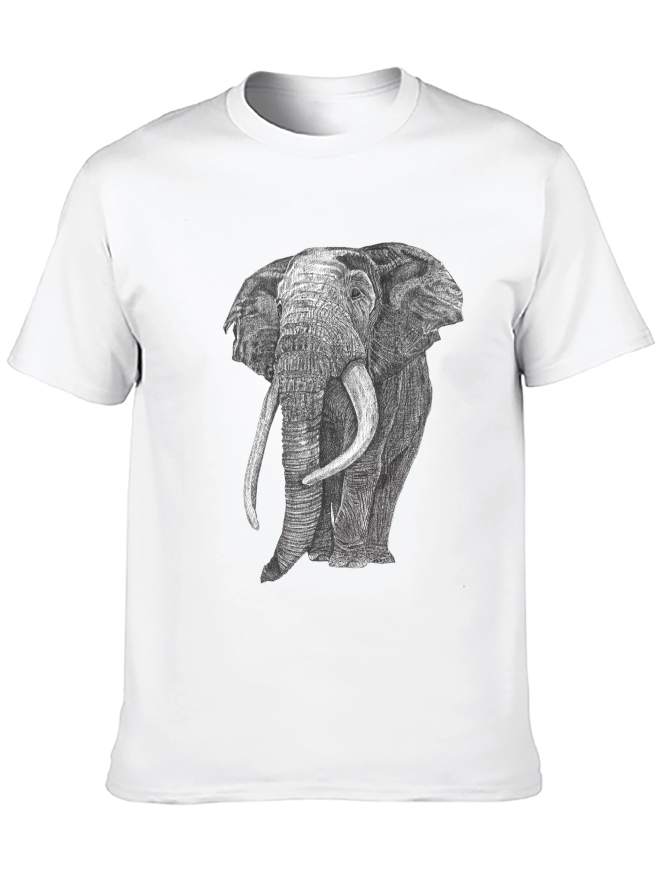 Elephant Graphic Tee - Unisex Black Cotton Shirt