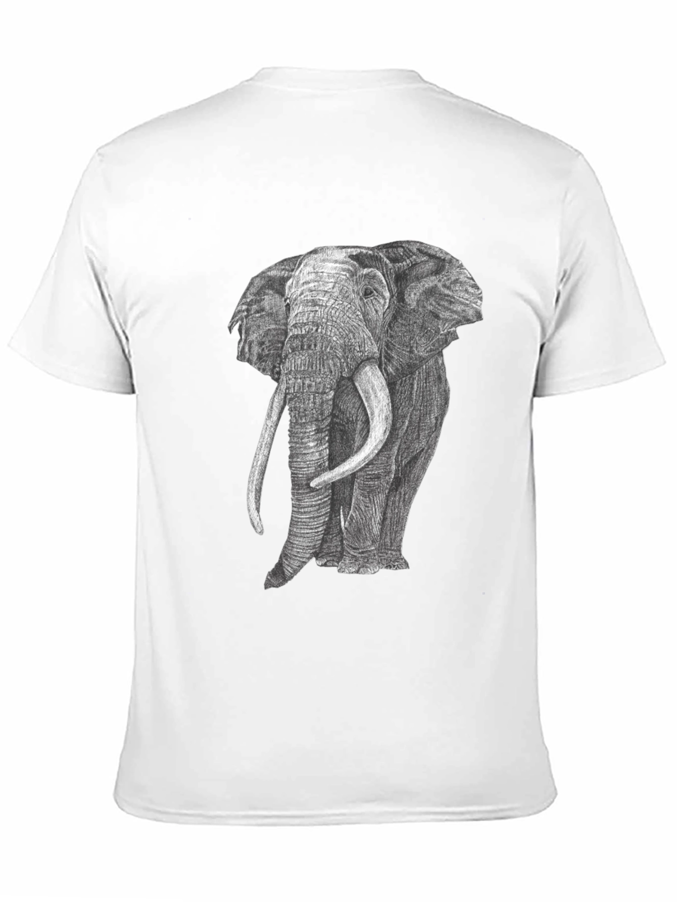 Elephant Graphic Tee - Unisex Black Cotton Shirt