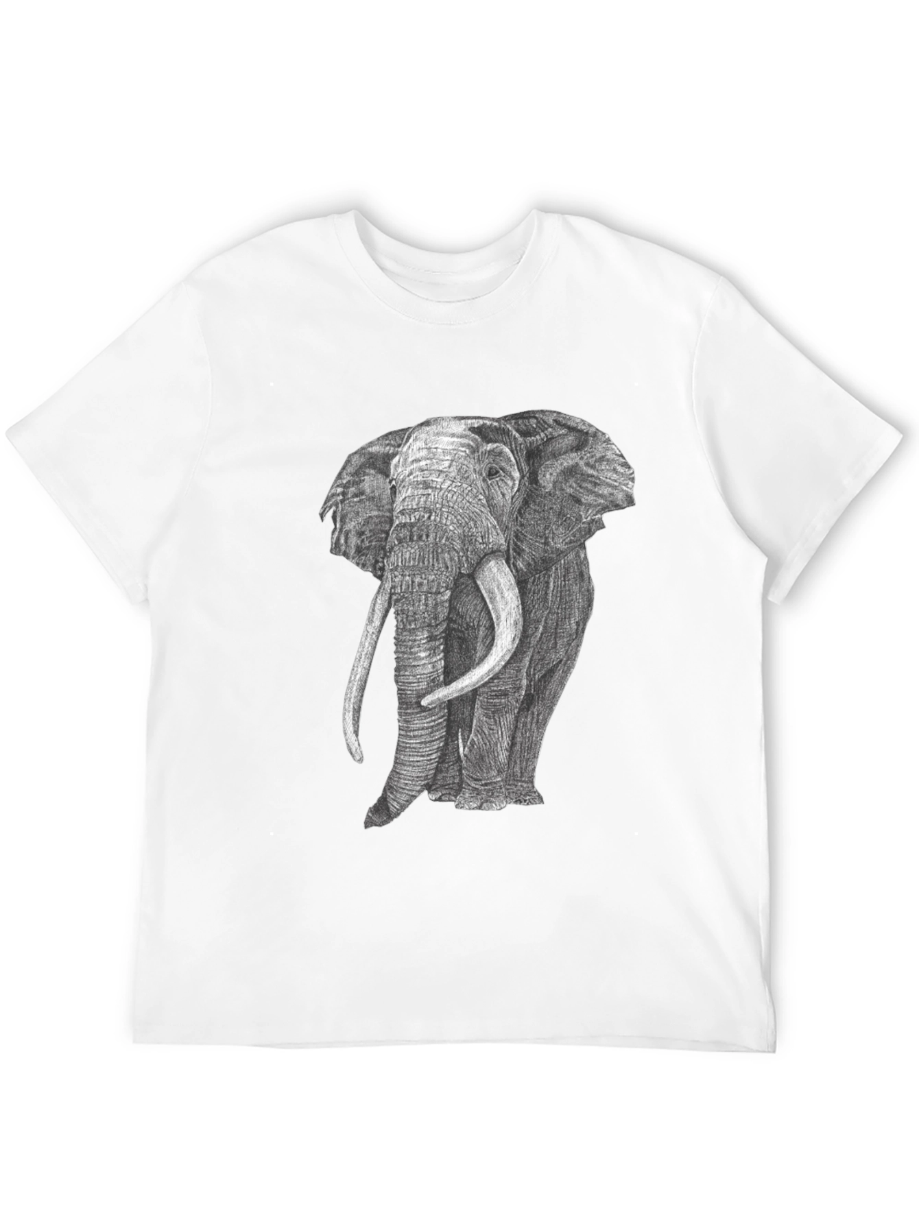 Elephant Graphic Tee - Unisex Black Cotton Shirt
