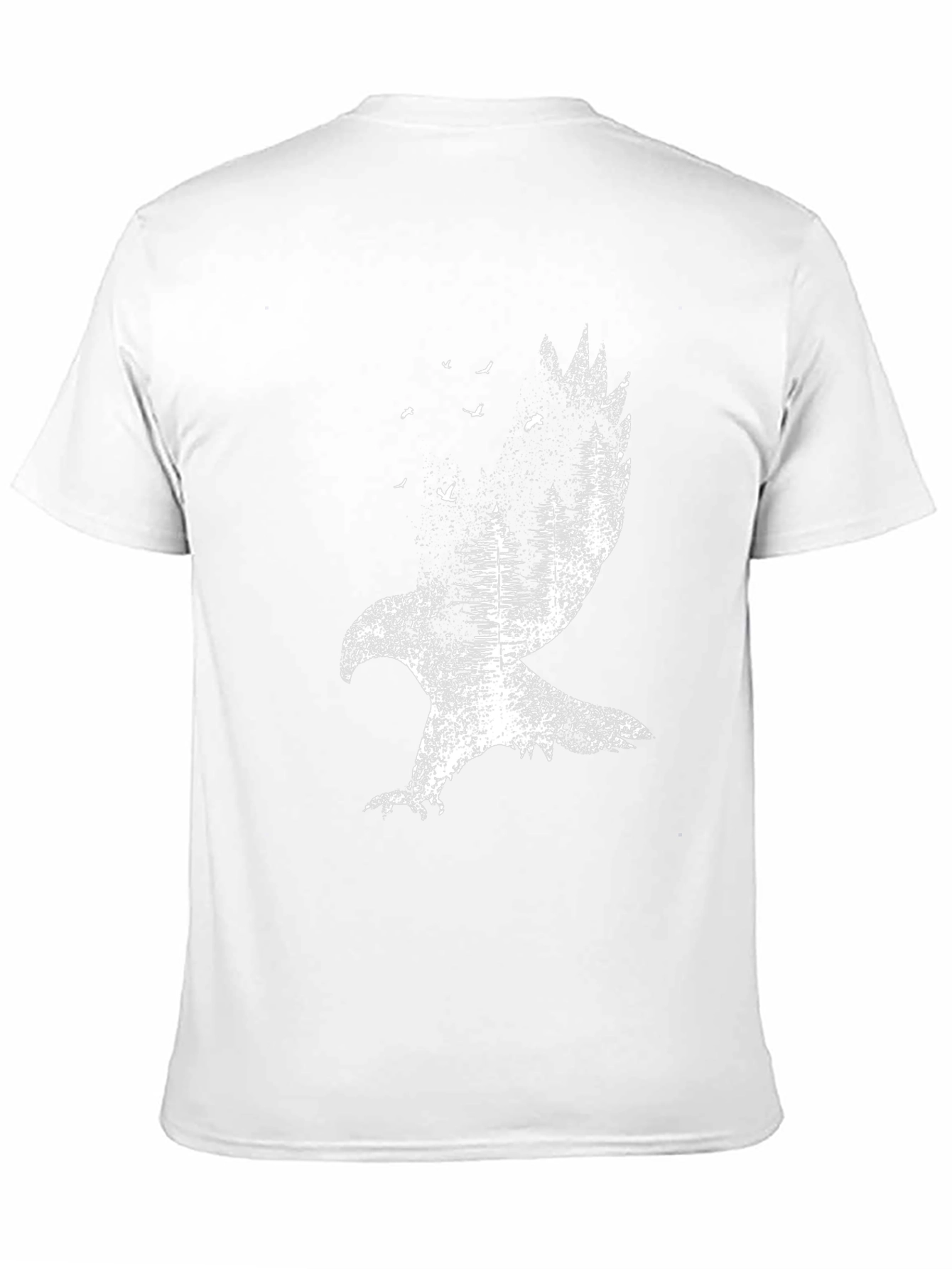 Nature Eagle Graphic Tee - Black Cotton Comfort