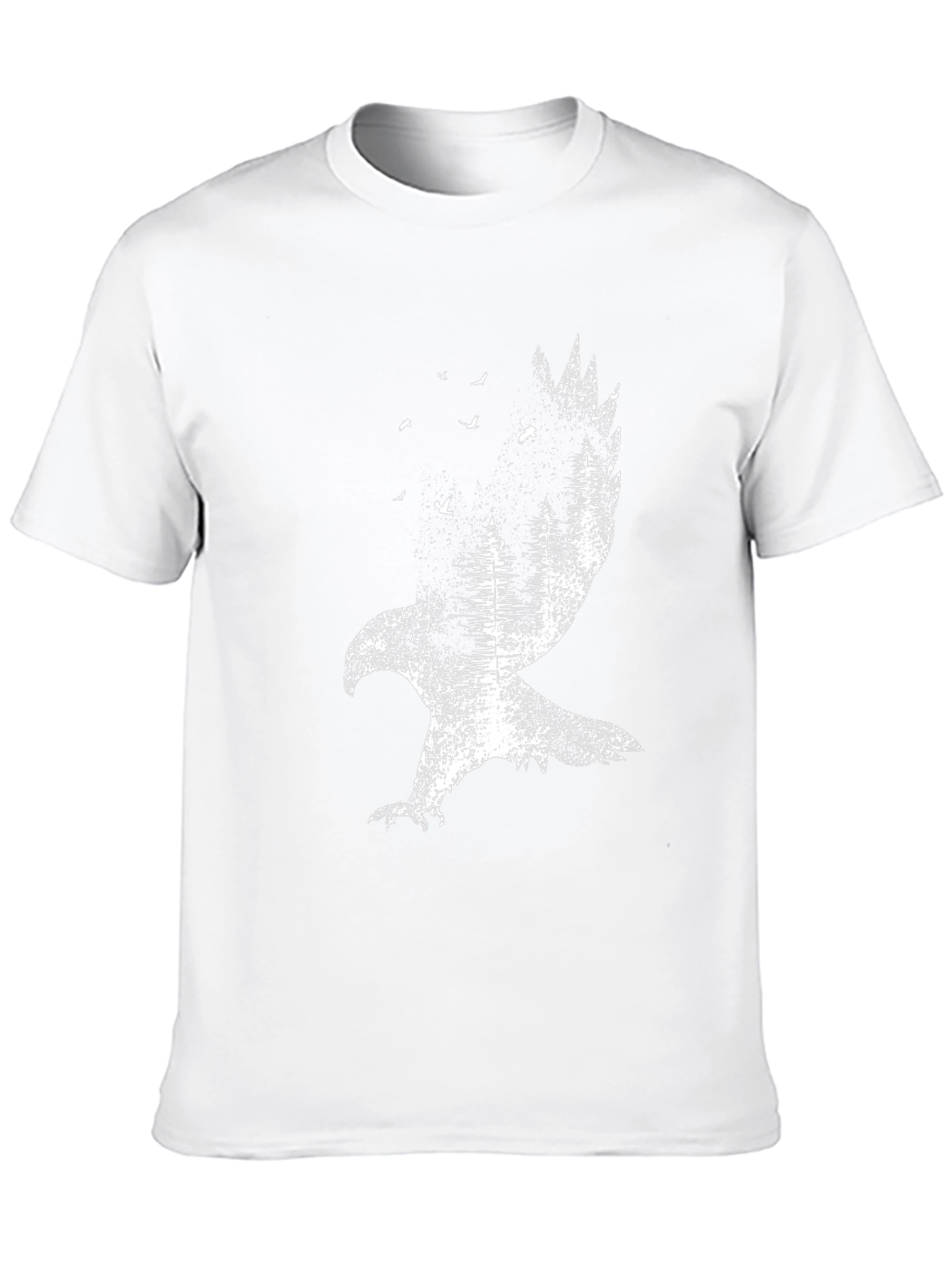 Nature Eagle Graphic Tee - Black Cotton Comfort