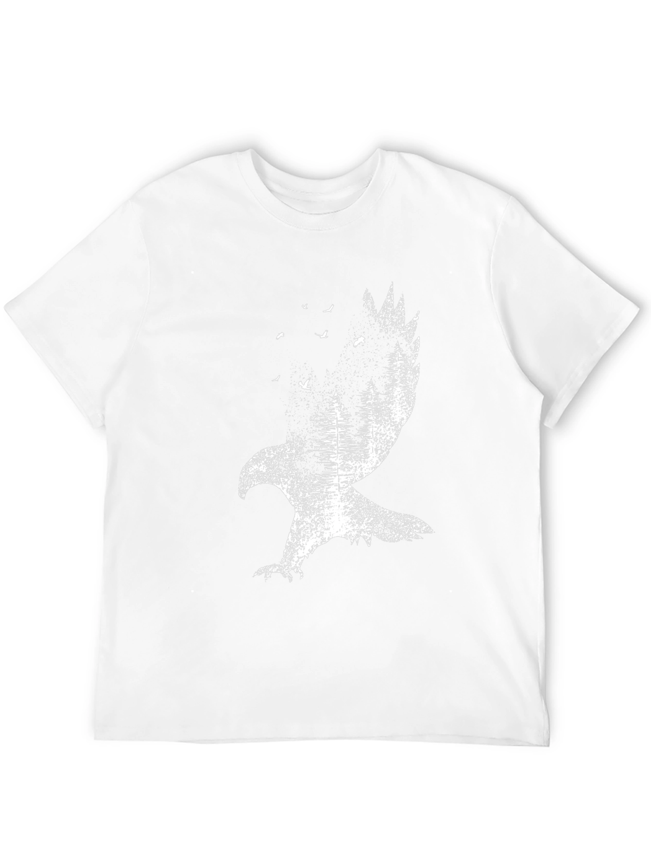 Nature Eagle Graphic Tee - Black Cotton Comfort