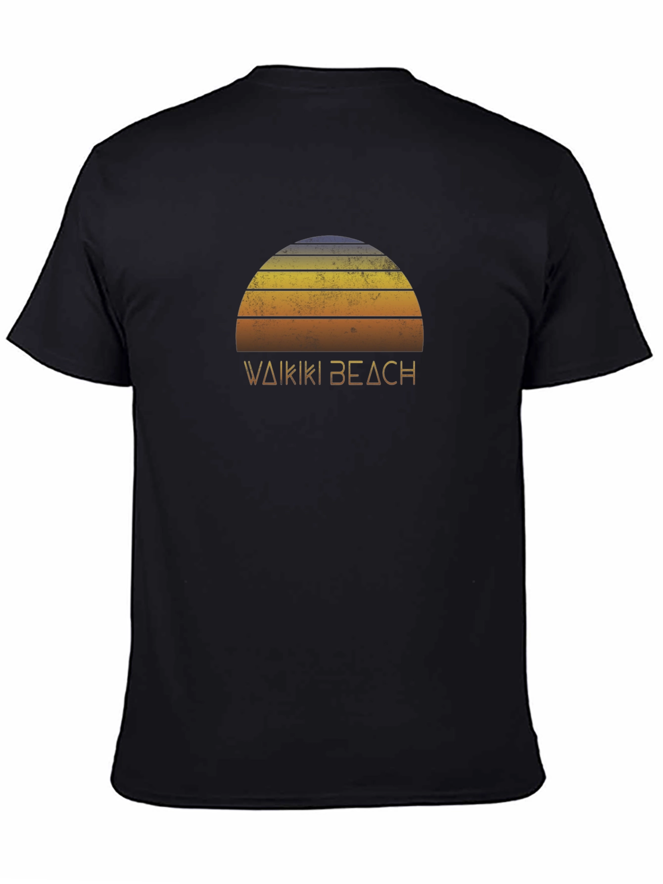 Waikiki Beach Retro Sunset T-Shirt