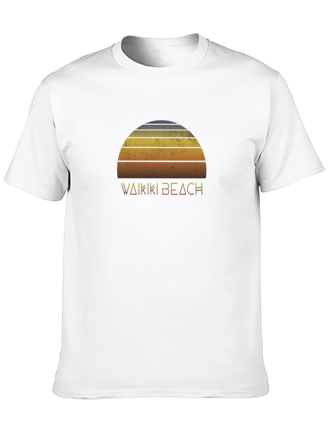 Waikiki Beach Retro Sunset T-Shirt