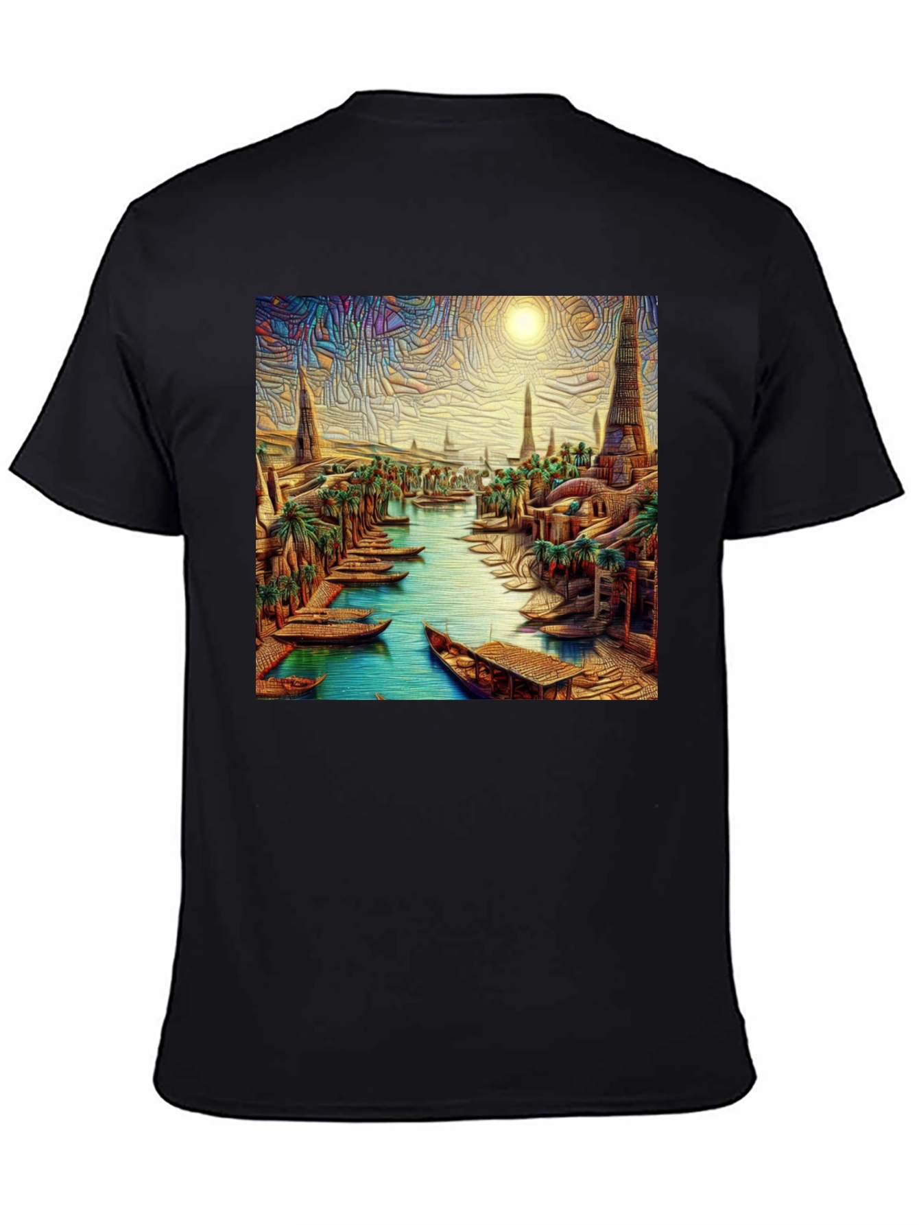 Ancient City River Black T-Shirt