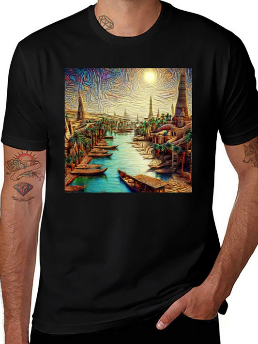 Ancient City River Black T-Shirt