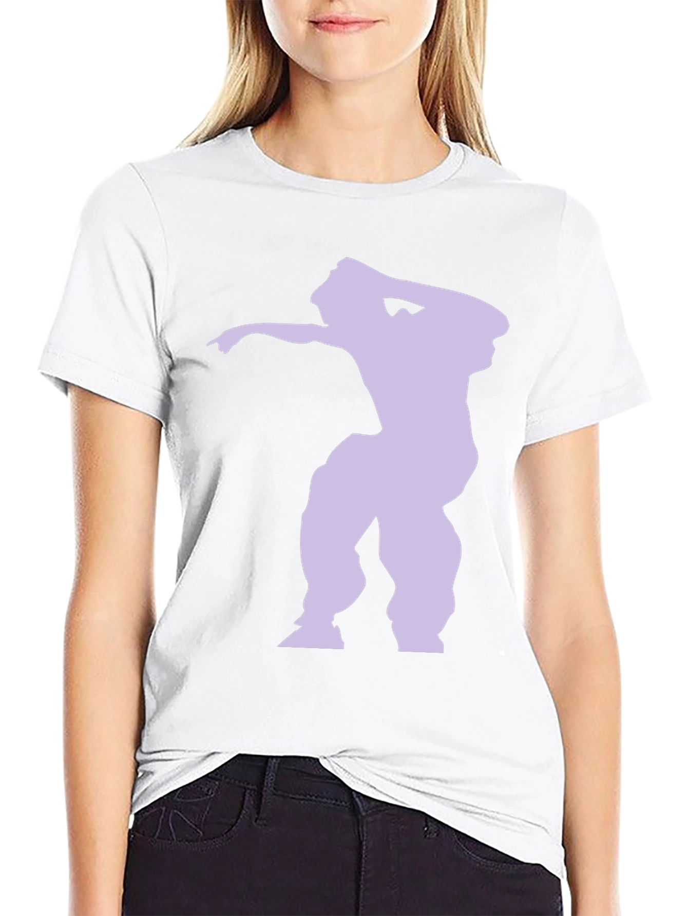 Dabbing Silhouette Graphic Tee - Black