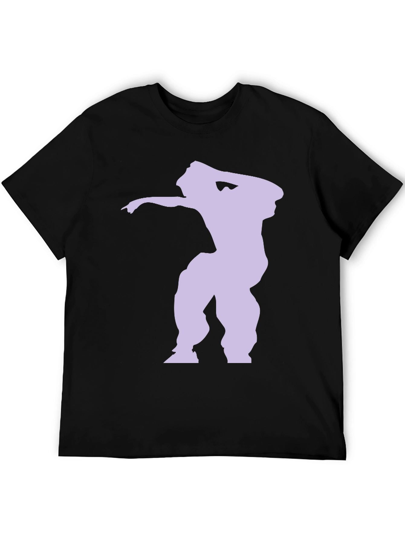 Dabbing Silhouette Graphic Tee - Black