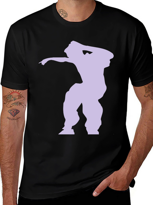 Dabbing Silhouette Graphic Tee - Black