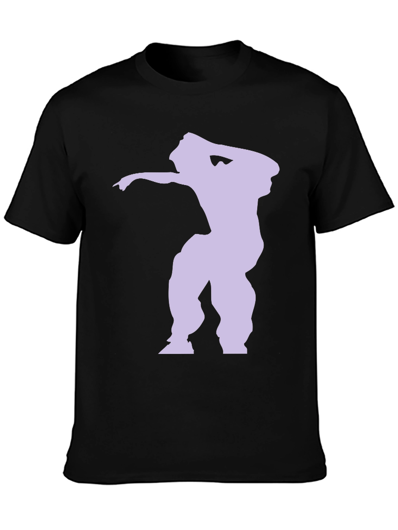 Dabbing Silhouette Graphic Tee - Black