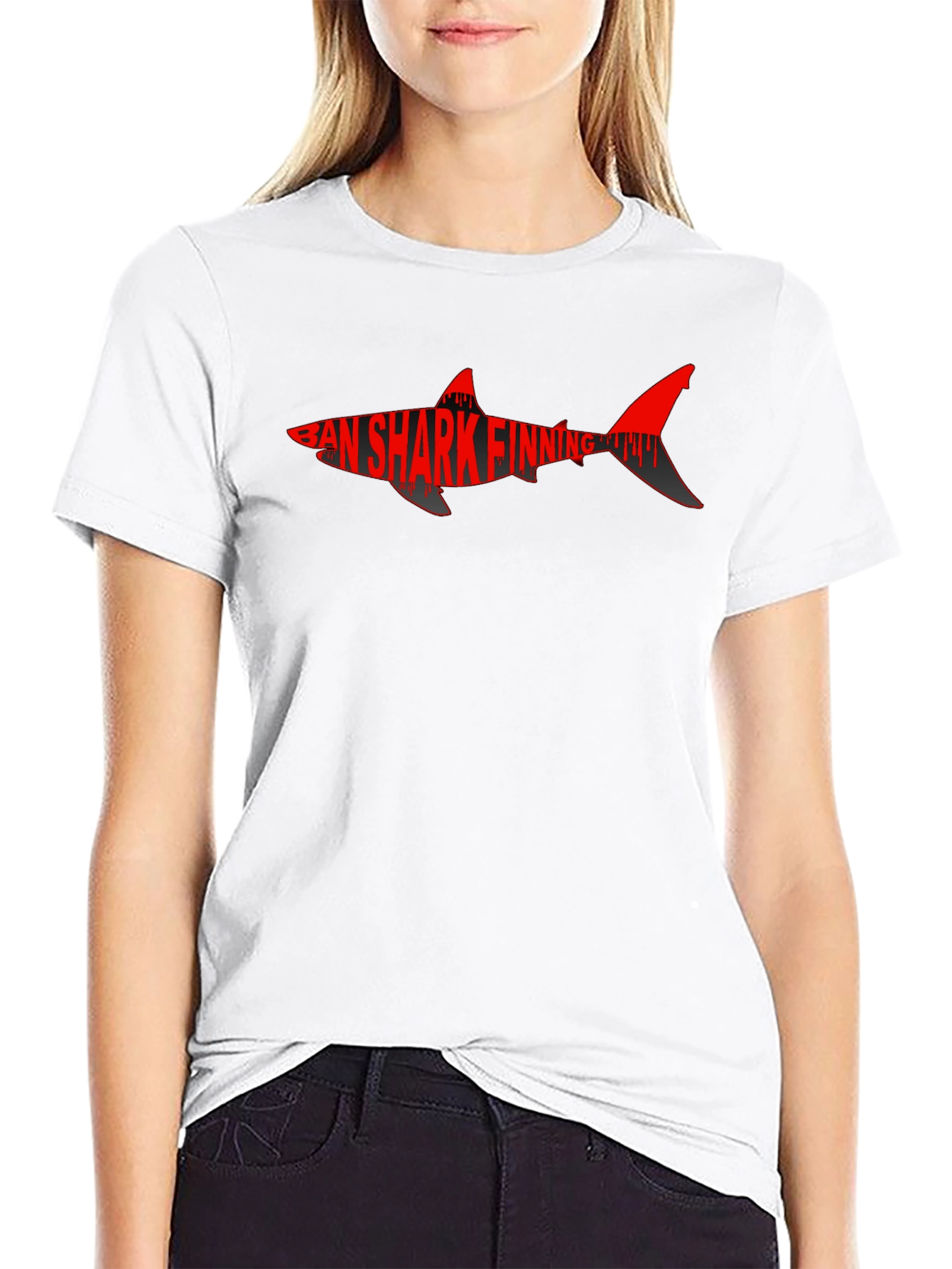 Shark Finning T-Shirt - Black