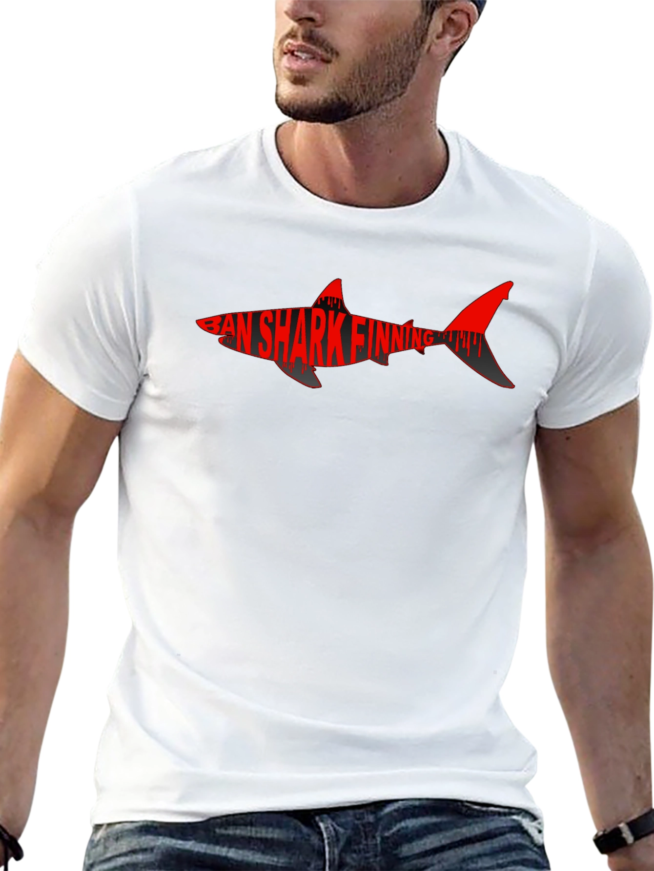 Shark Finning T-Shirt - Black
