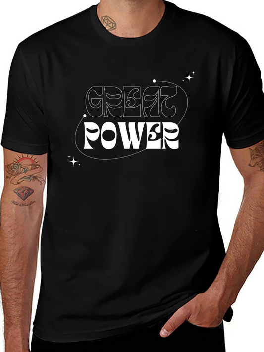 Great Power Graphic Tee - Black Unisex T-Shirt