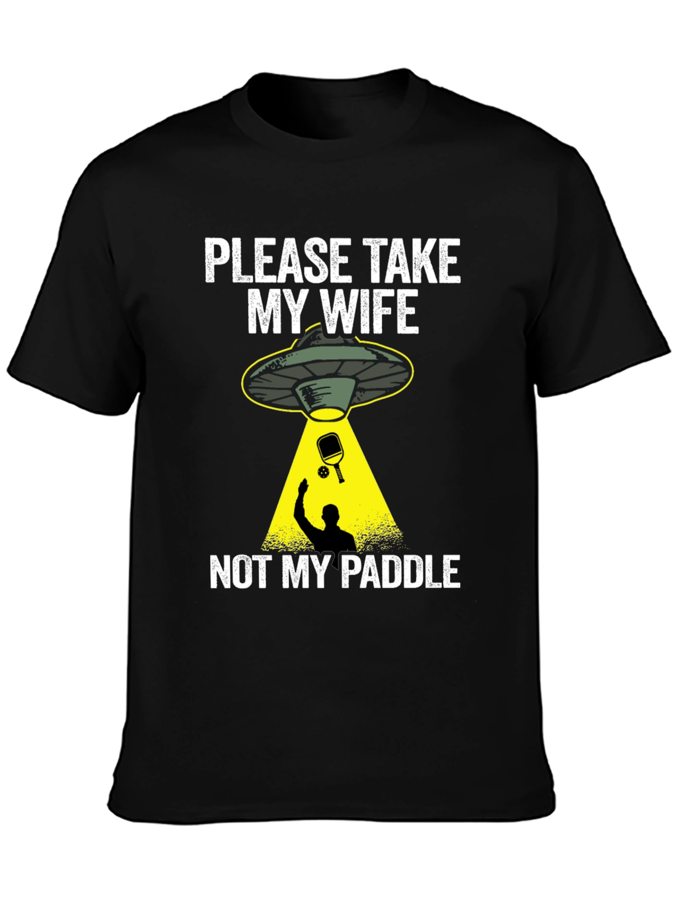 Funny Alien Abduction Pickleball T-Shirt