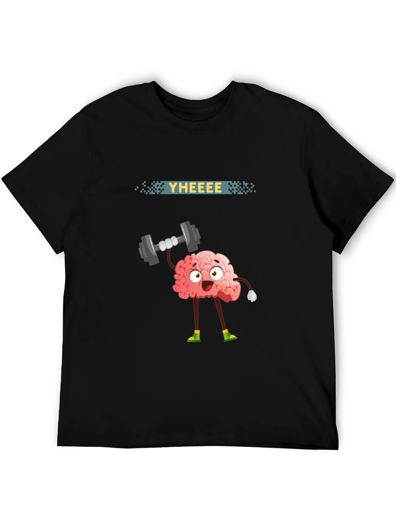 Brain Lifting Weights Graphic T-Shirt
