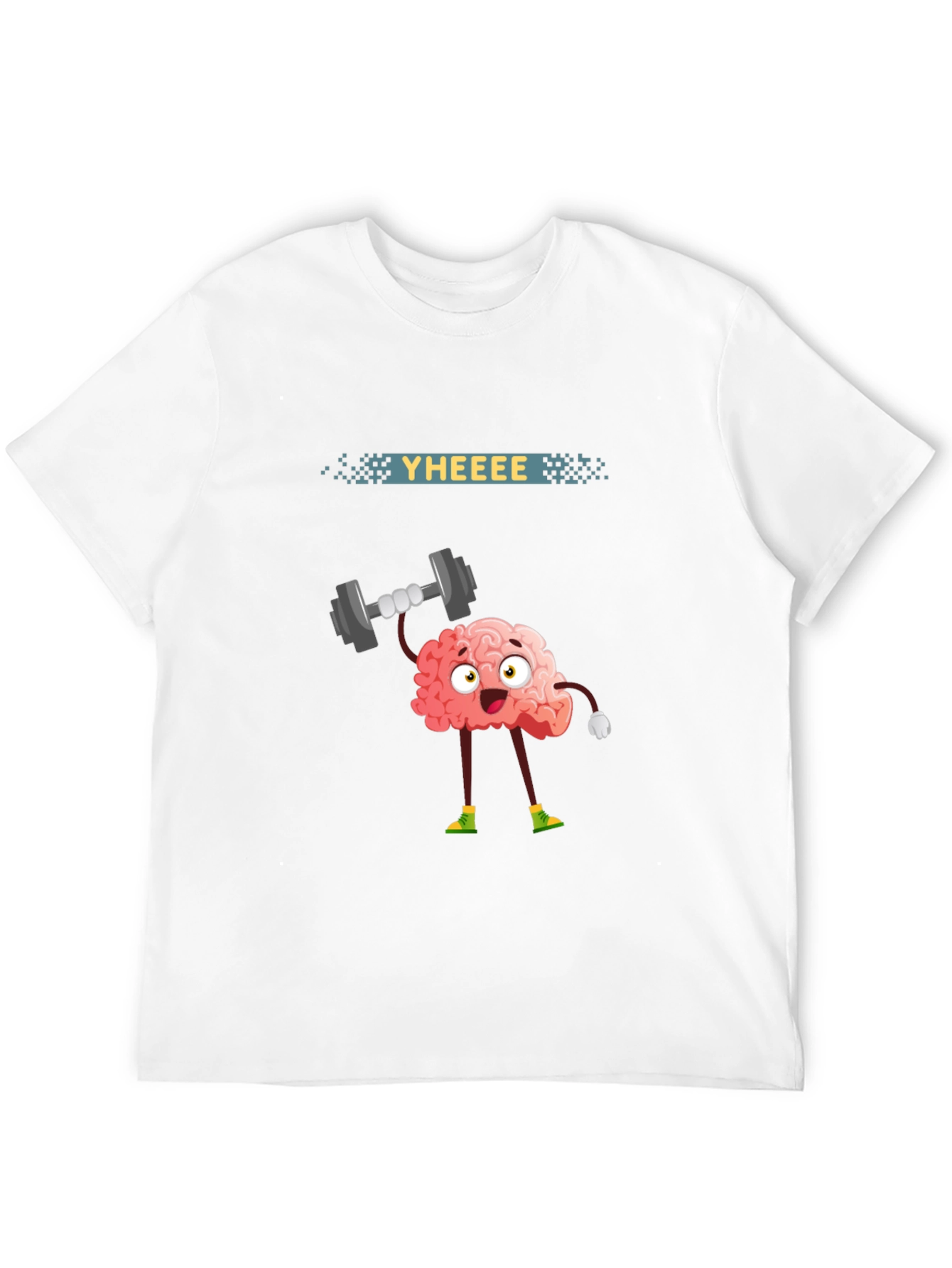 Brain Lifting Weights Graphic T-Shirt