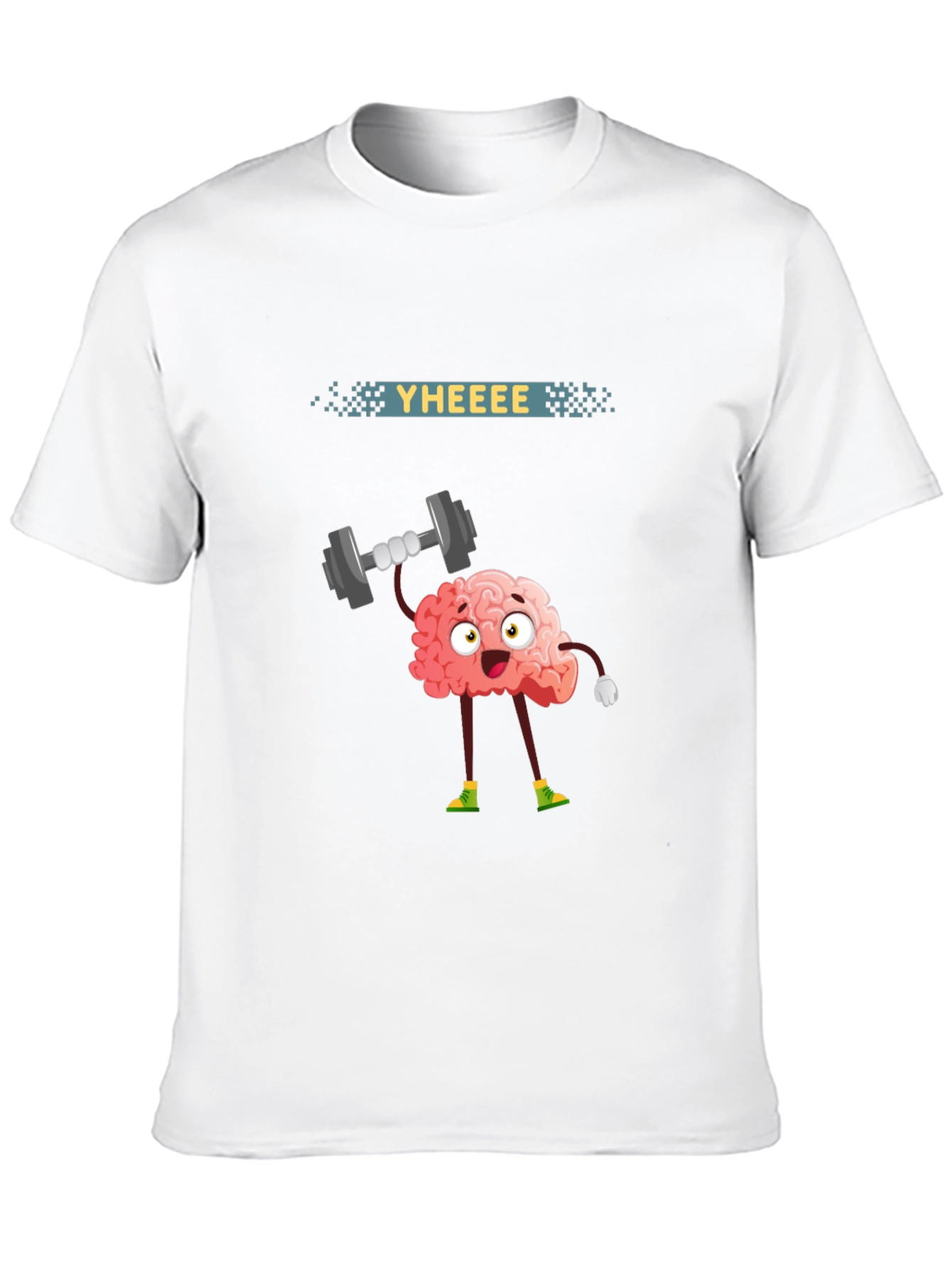 Brain Lifting Weights Graphic T-Shirt