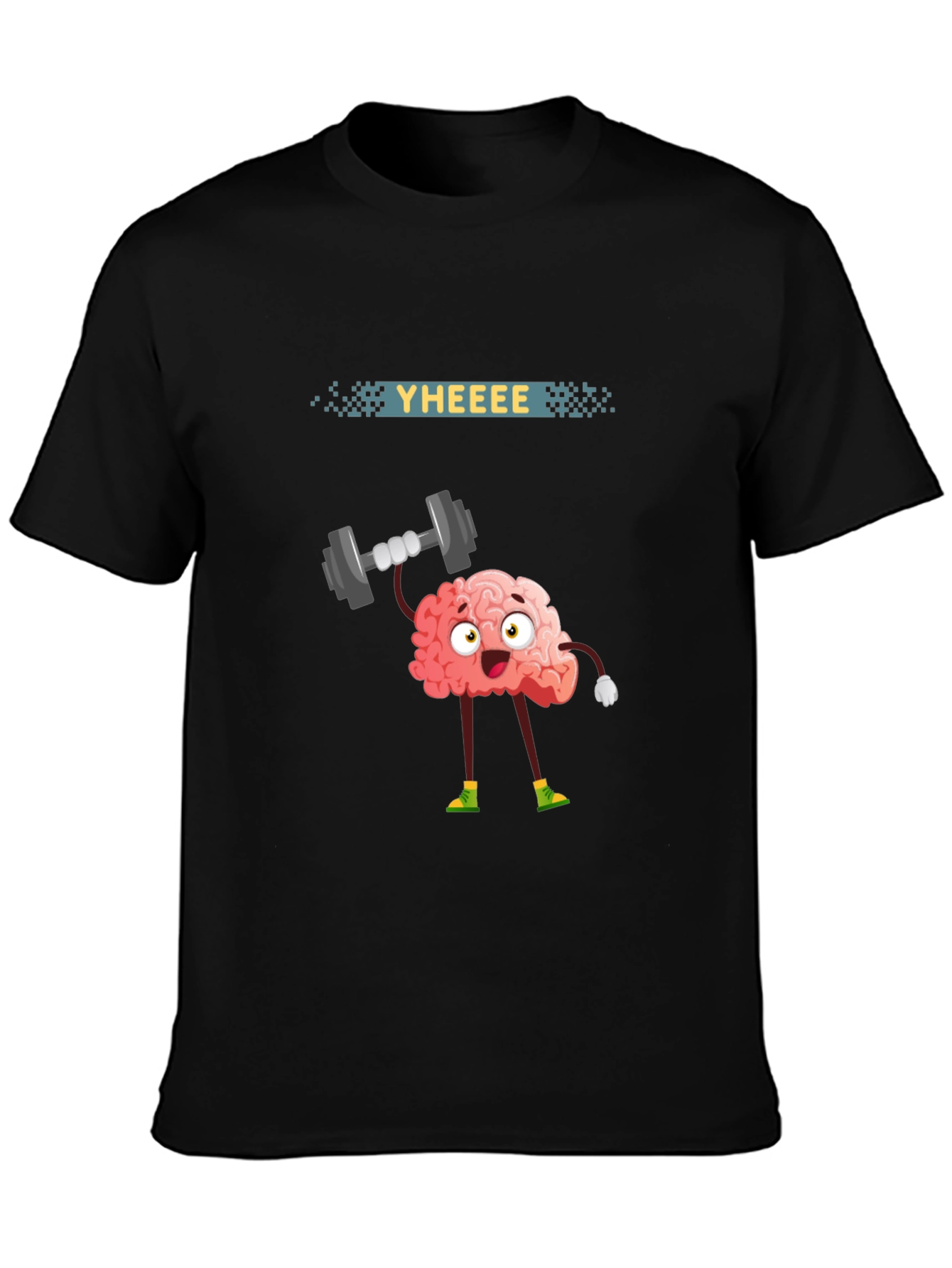 Brain Lifting Weights Graphic T-Shirt