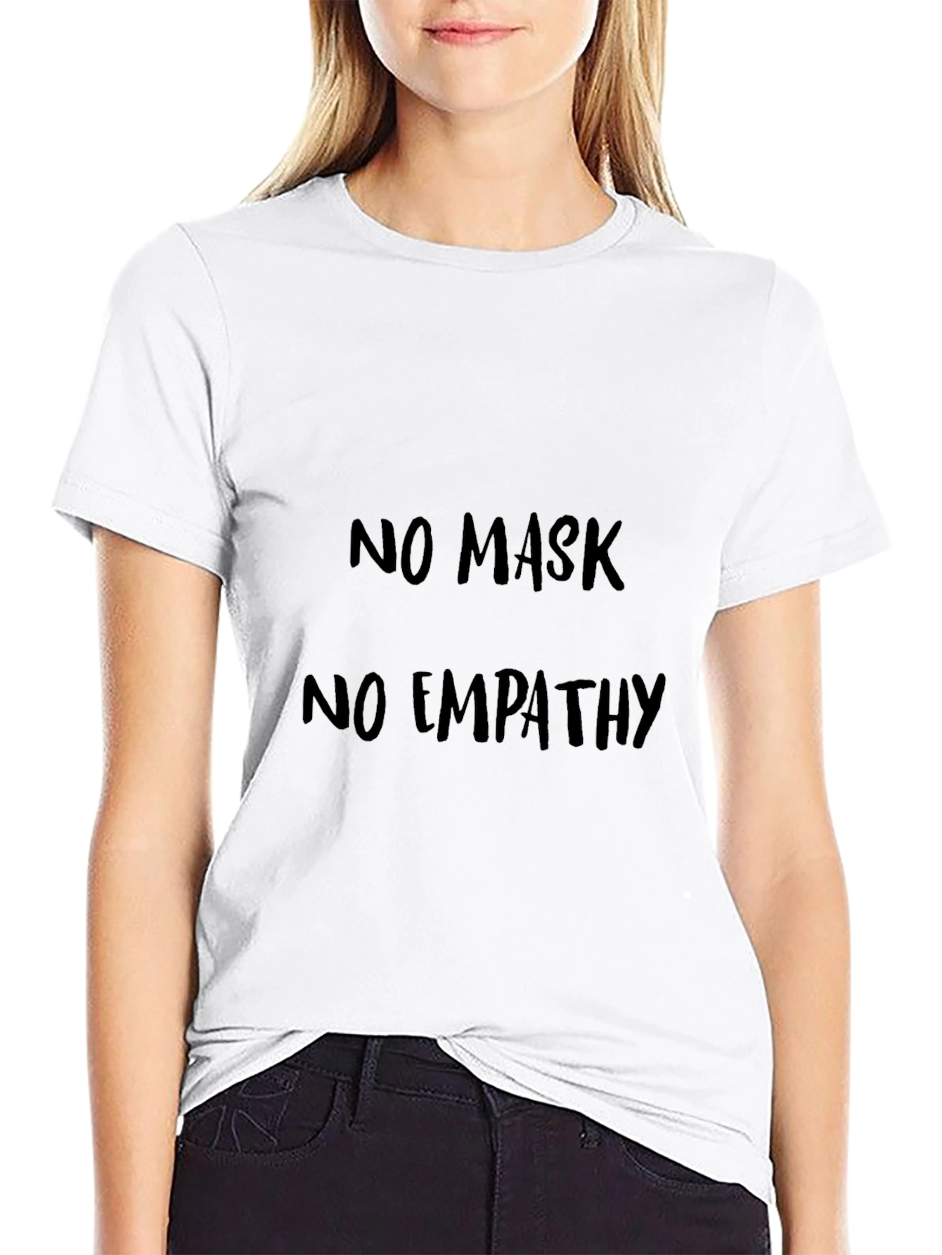 No Mask No Empathy Black T-Shirt
