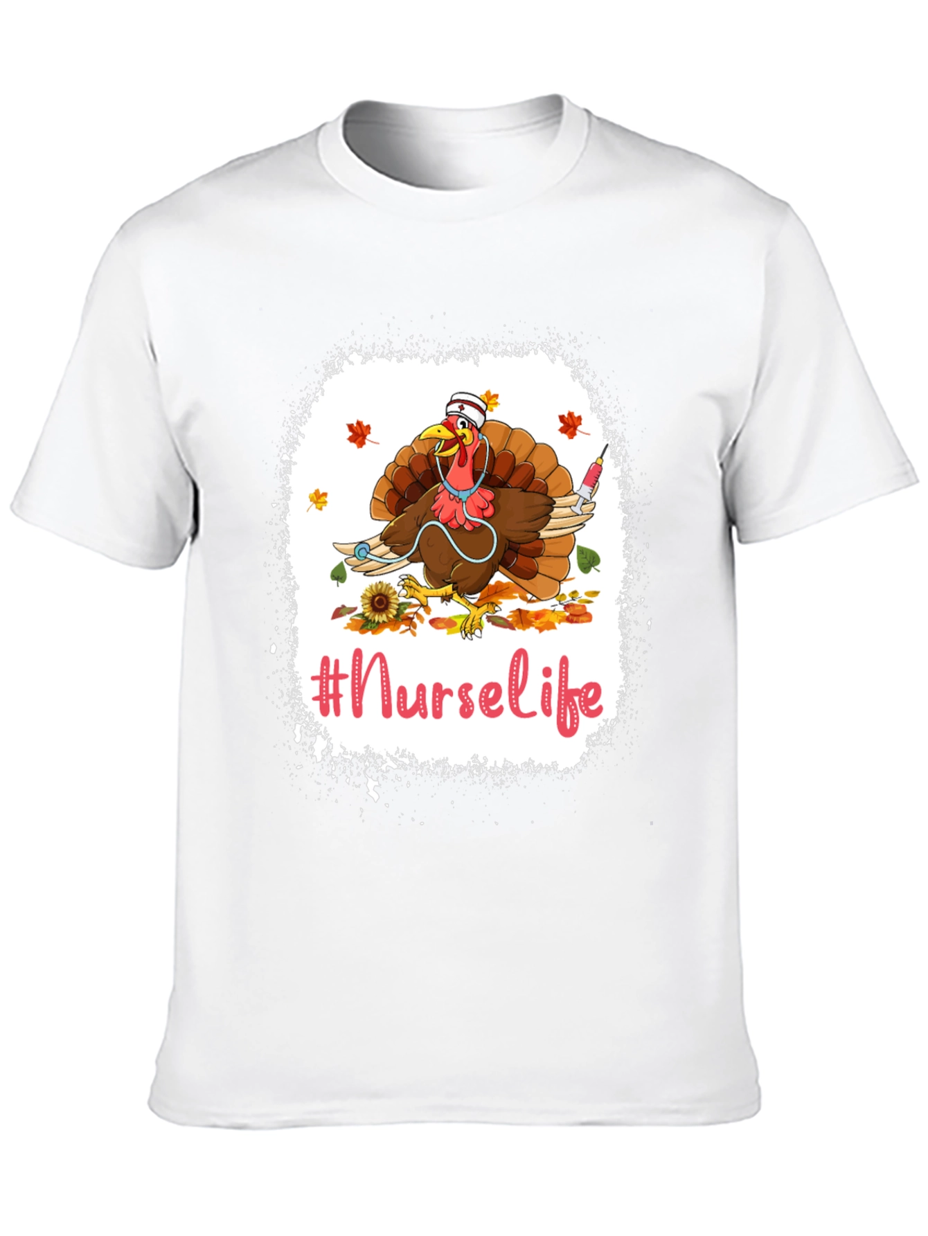 Nurse Life Turkey Graphic T-Shirt - Thanksgiving Apparel