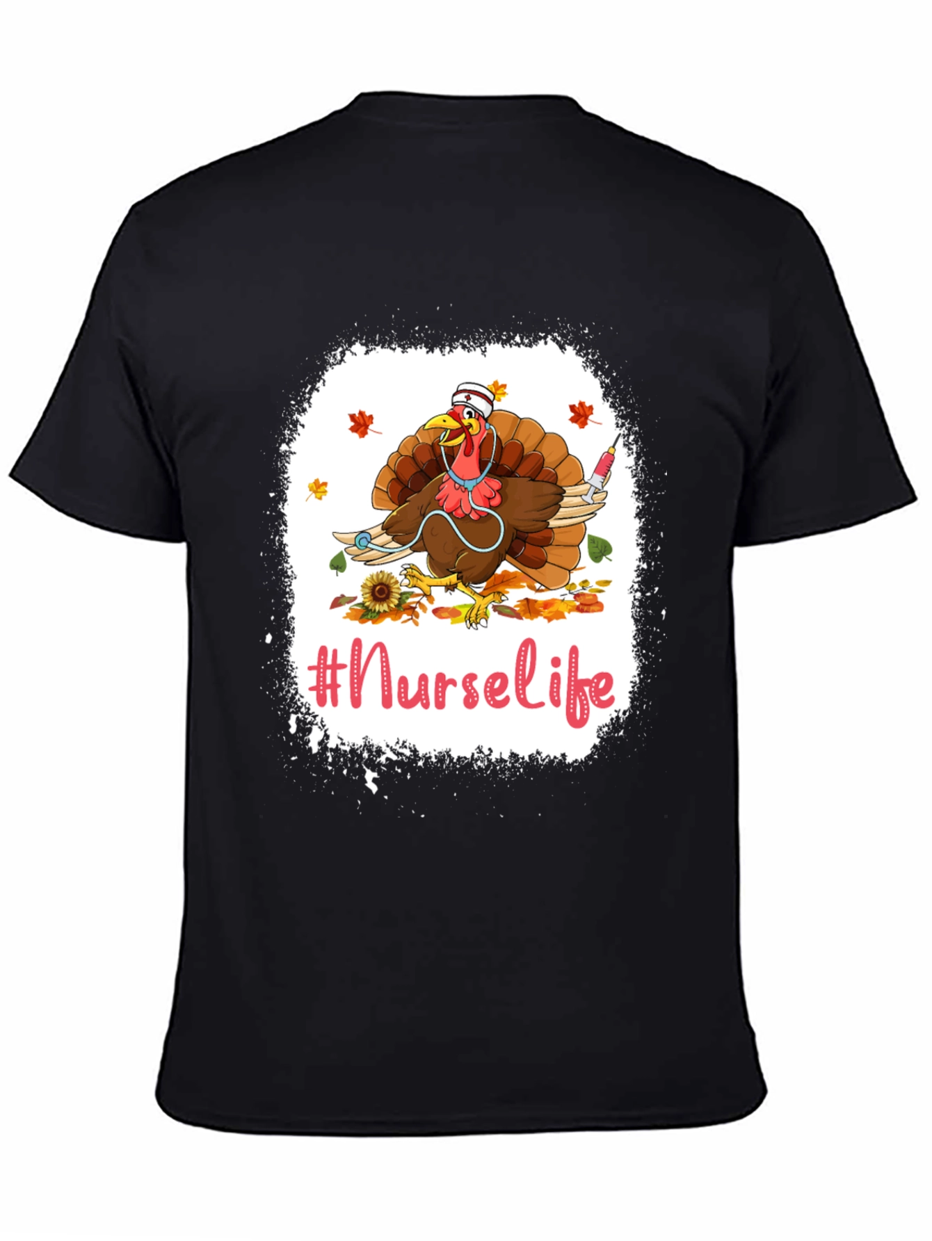 Nurse Life Turkey Graphic T-Shirt - Thanksgiving Apparel