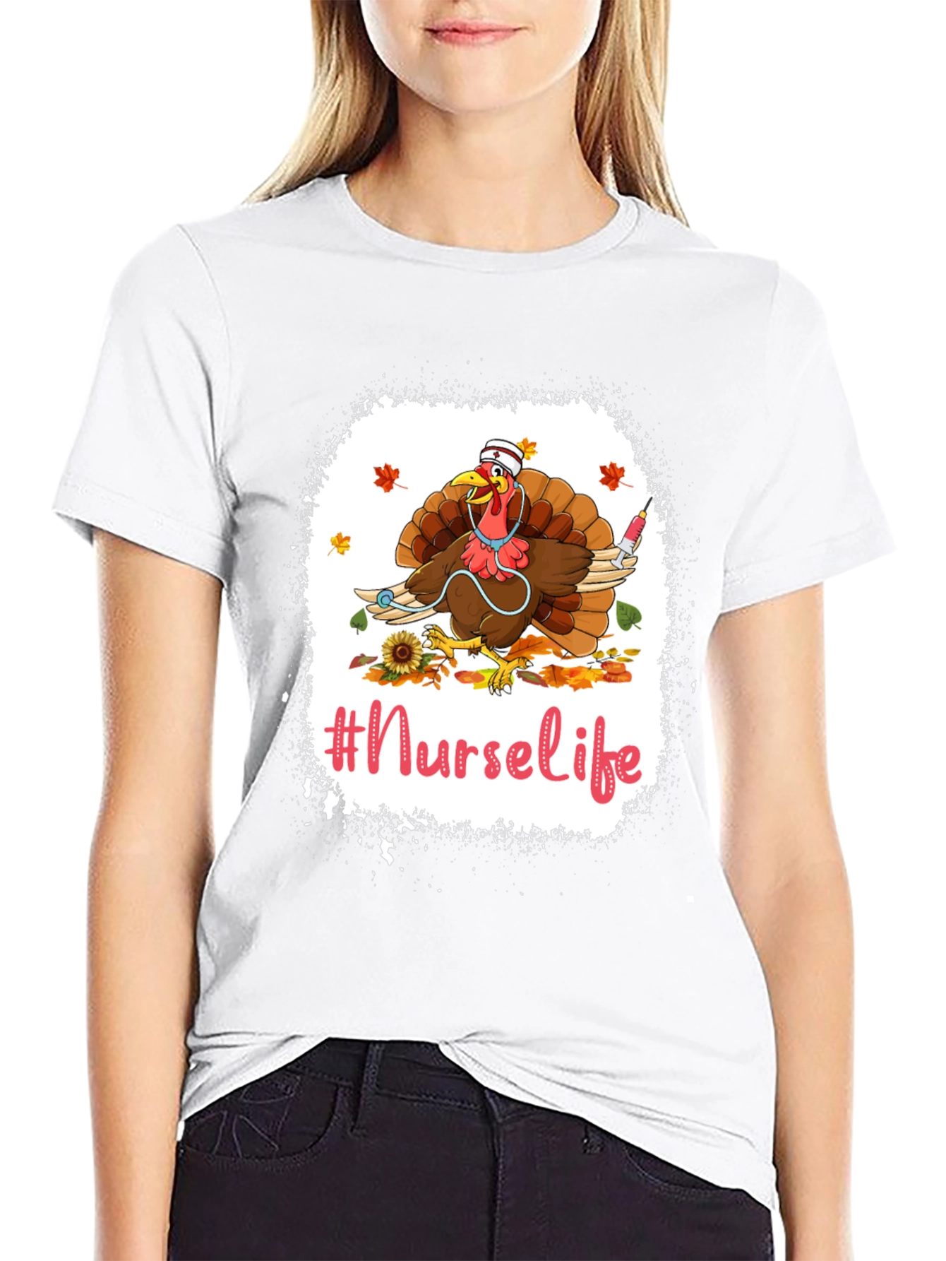 Nurse Life Turkey Graphic T-Shirt - Thanksgiving Apparel